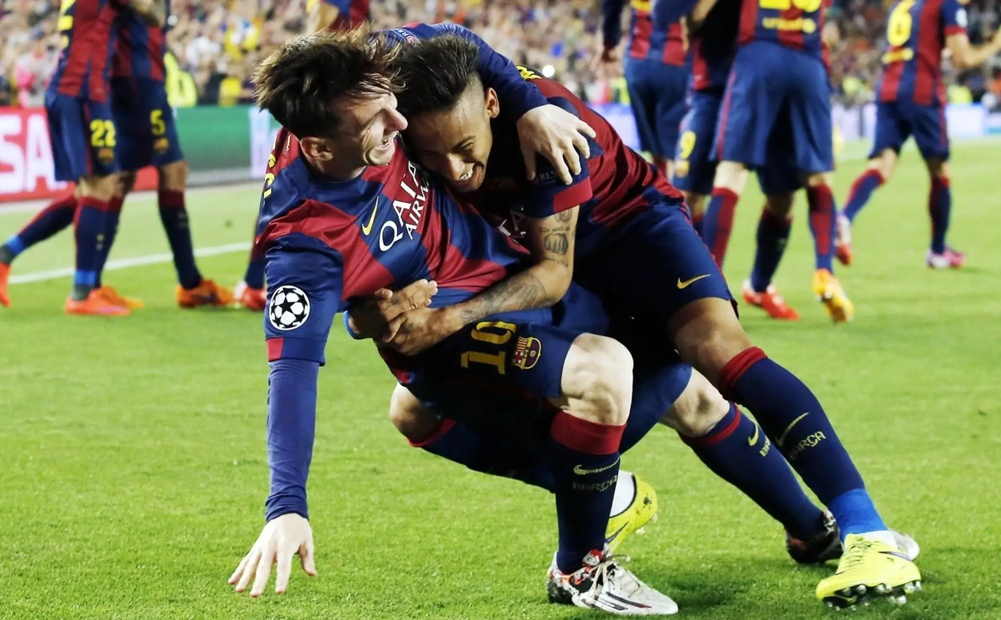 Lionel Messi a Neymar.
