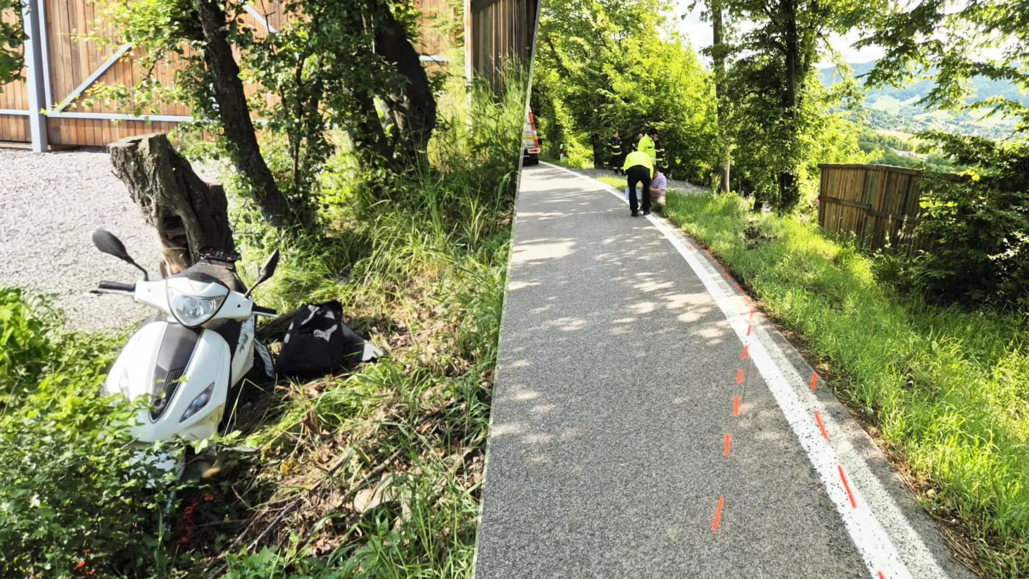 Nehoda motocyklistu neďaleko Banskej Štiavnice