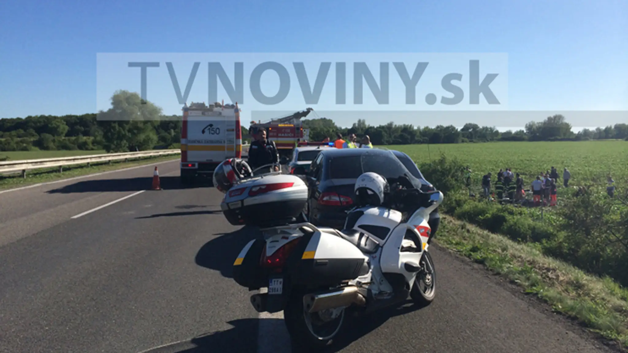 Nehoda autobusu pri Piešťanoch