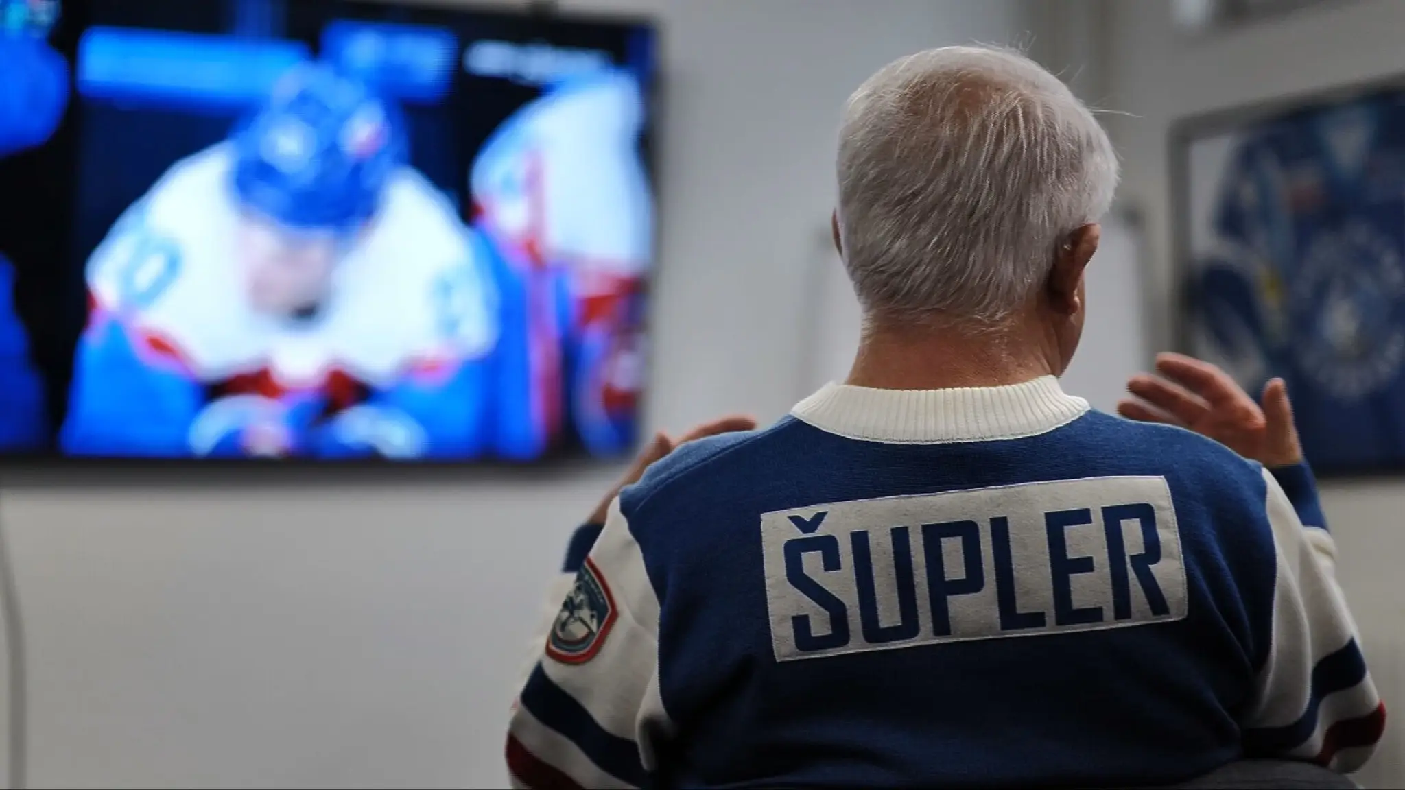 Július Šupler sleduje zápas Slovenska s Nemeckom