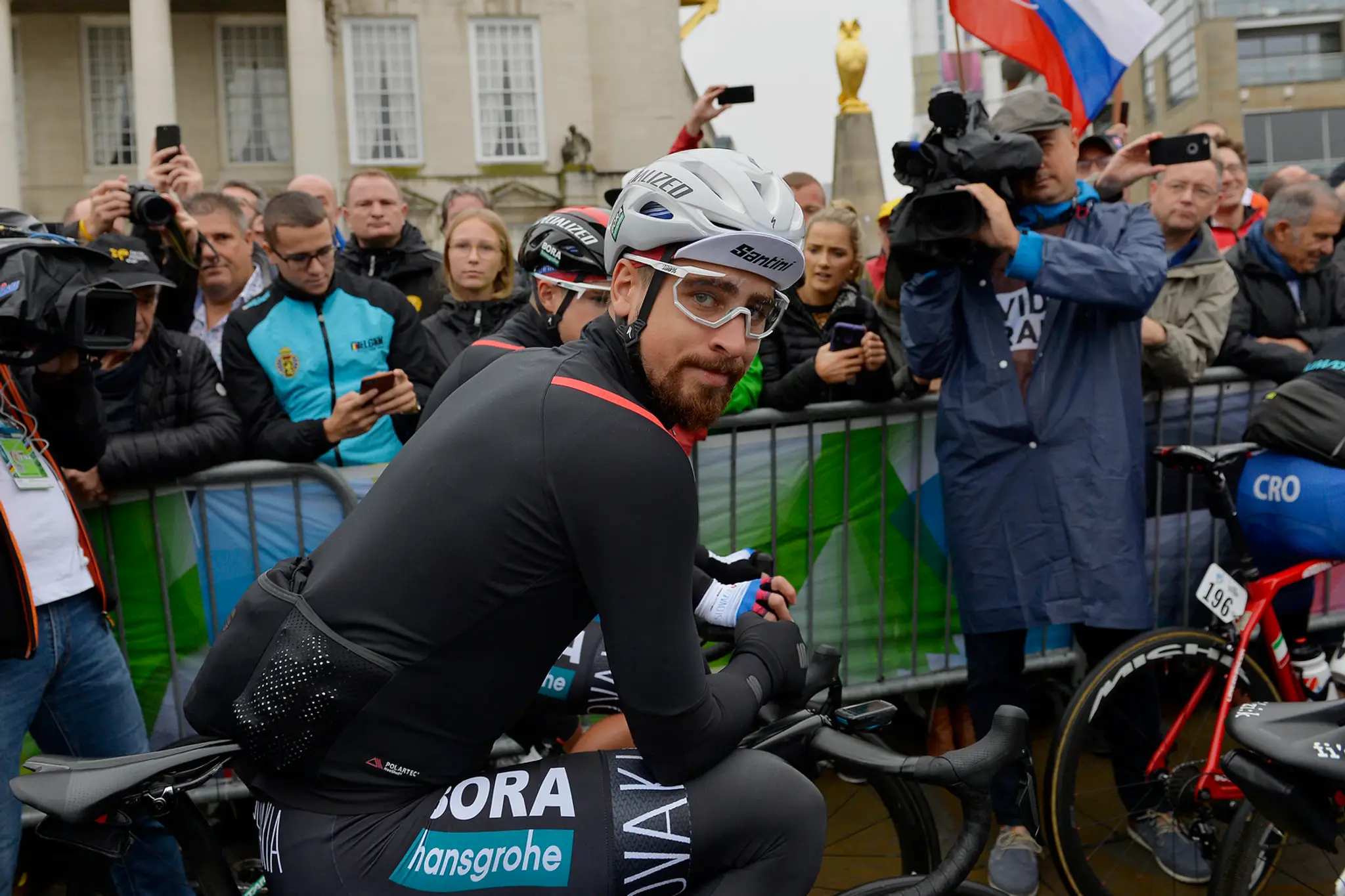 Prezident Slovenského zväzu cyklistiky Peter Privara počas tlačovej konferencie pred pretekmi Elite na MS.