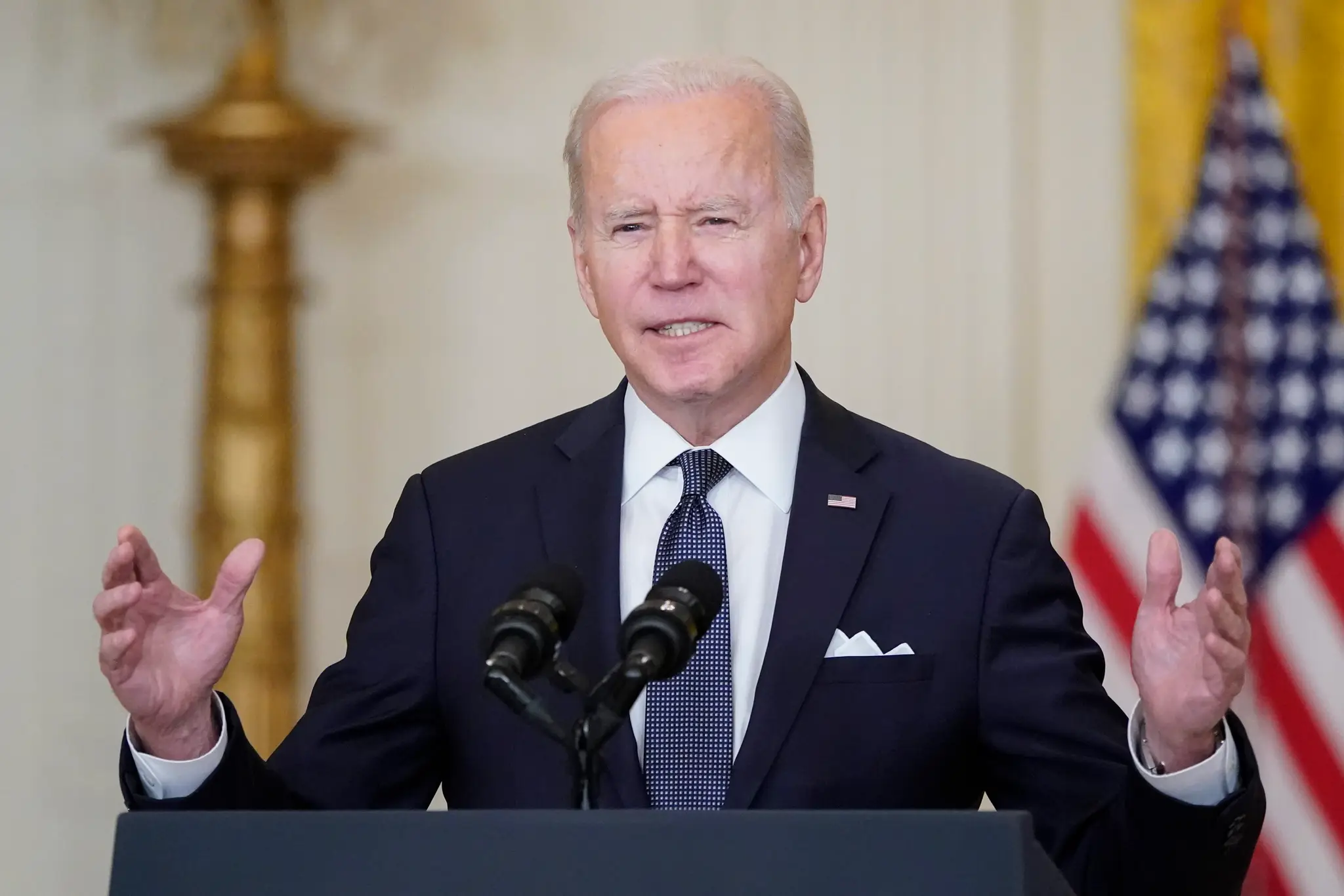 Americký prezident Joe Biden hovorí o Ukrajine.