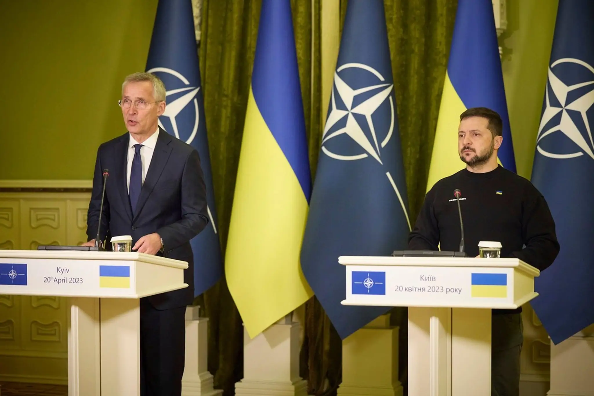 Jens Stoltenberg a Volodymyr Zelenskyj