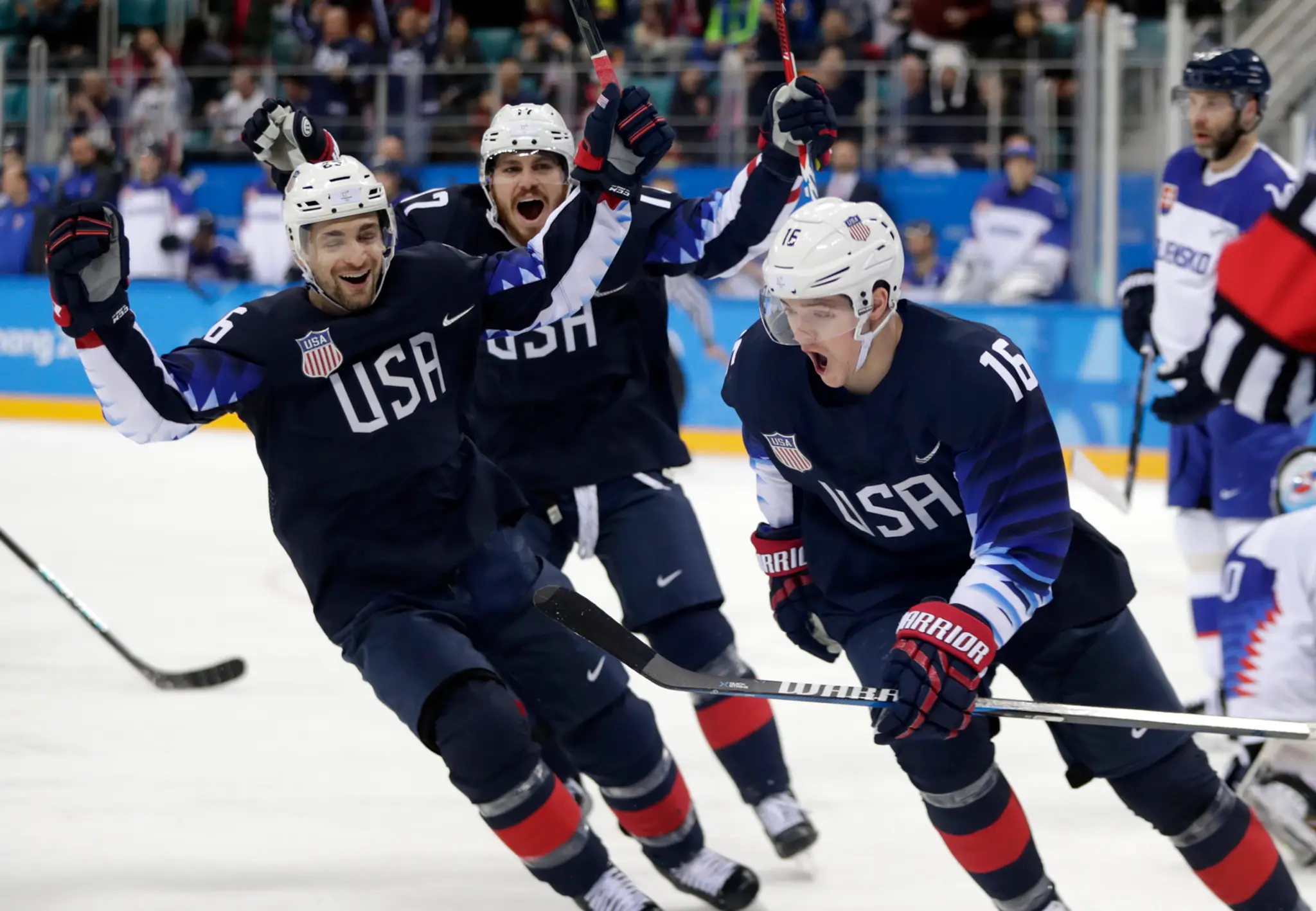 Slovenská radosť v dueli na ZOH 2018 proti USA.