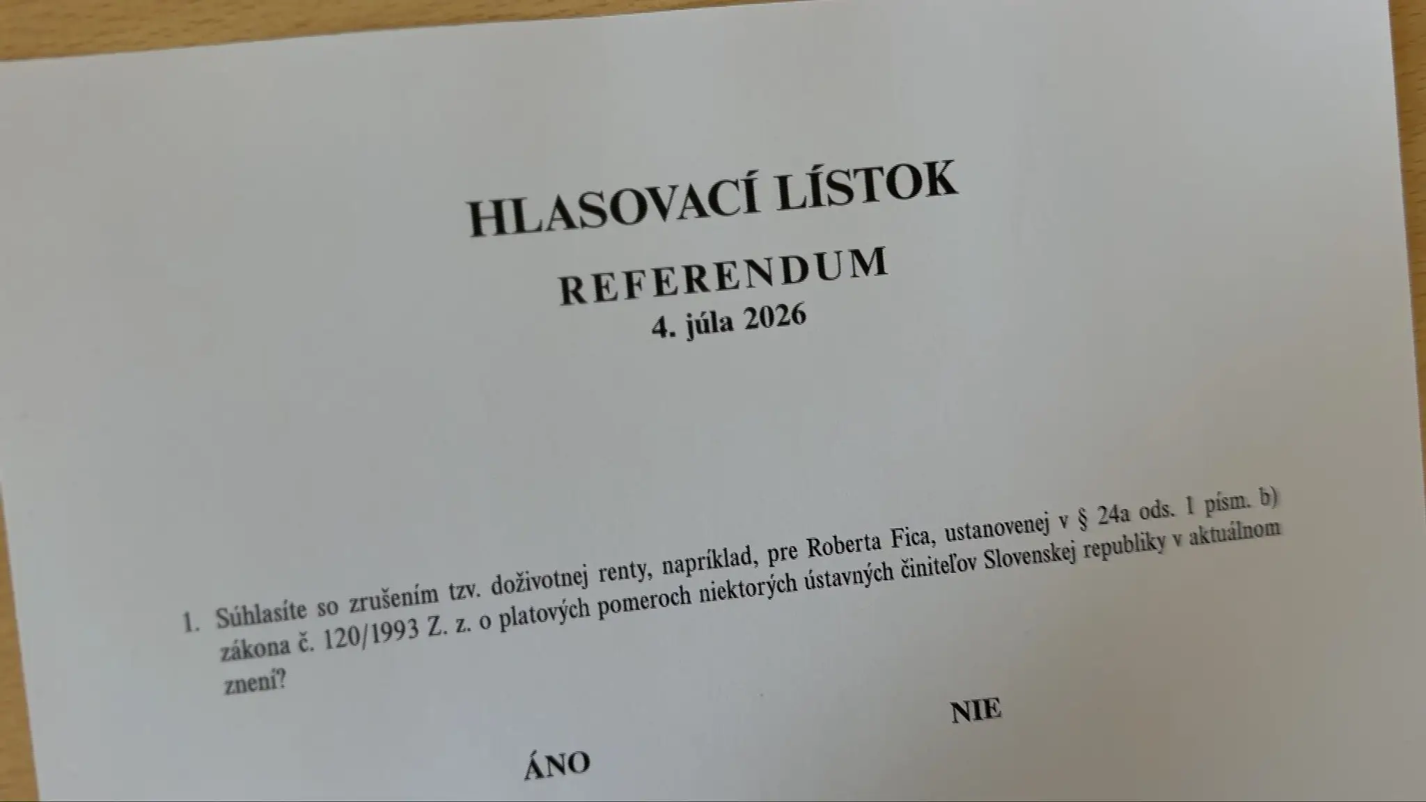 Referendum 2026 . Ilustračná snímka