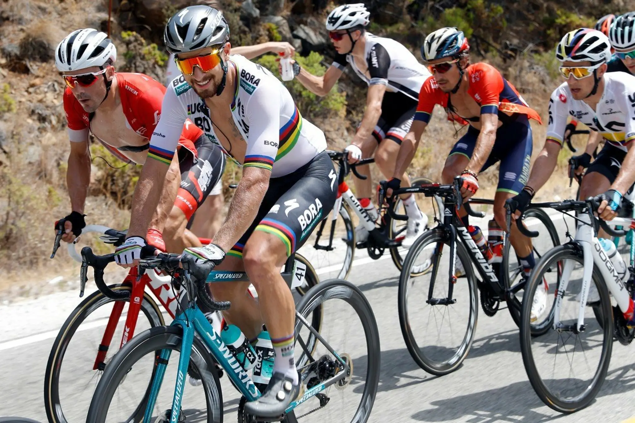 Peter Sagan počas 3. etapy na Vuelte 2018.