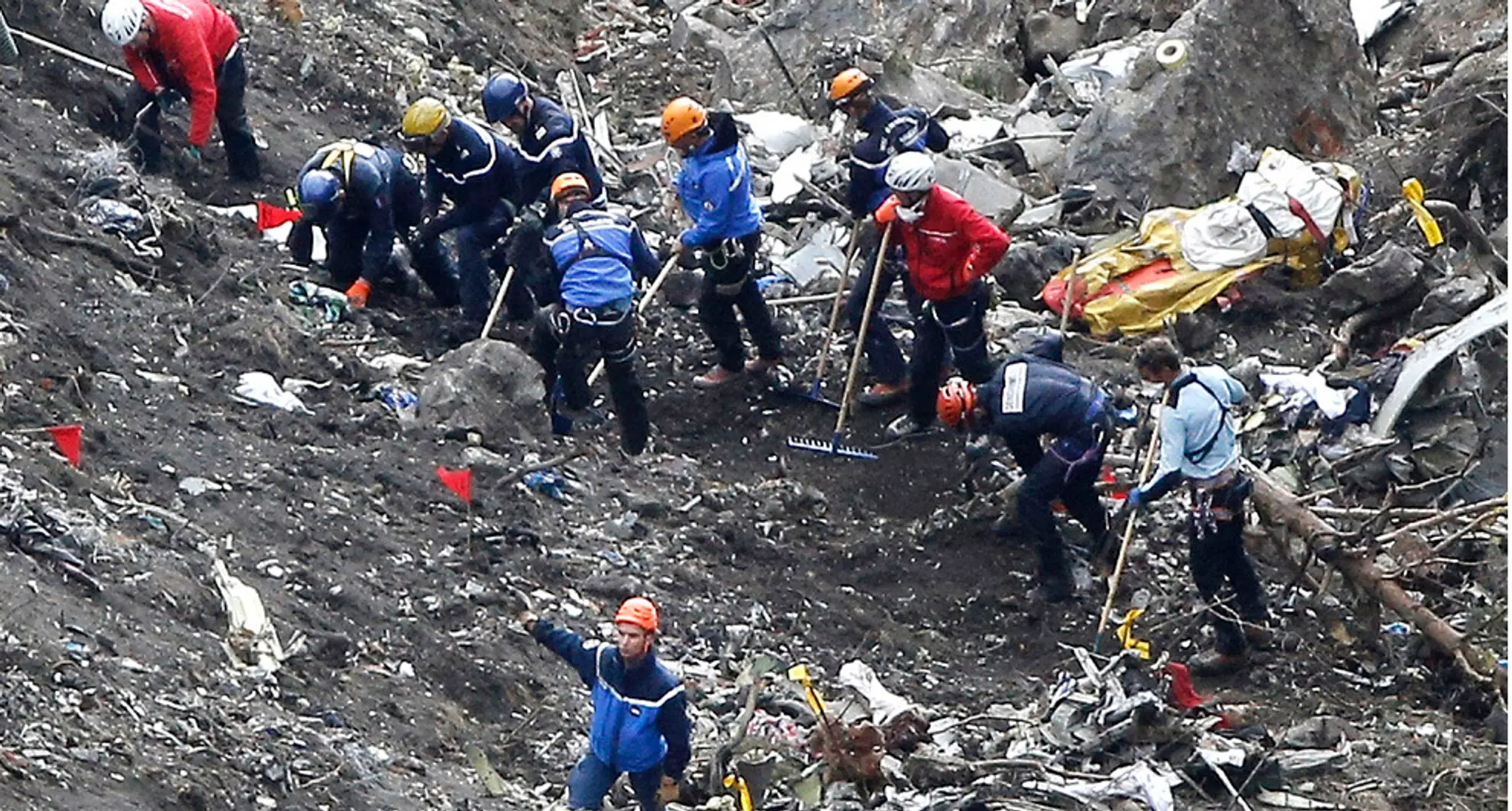 Miesto, kde havarovalo lietadlo spoločnosti Germanwings.