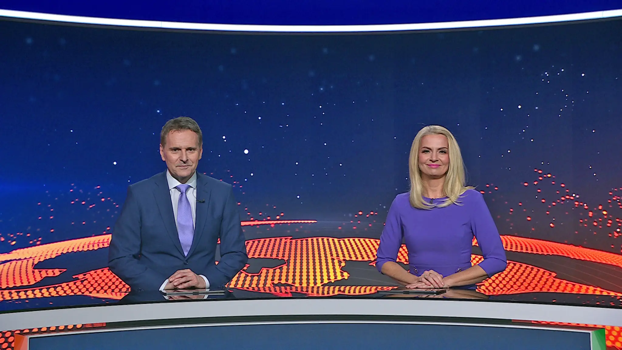 Jaroslav Zápala a Marianna Ďurianová v Televíznych novinách