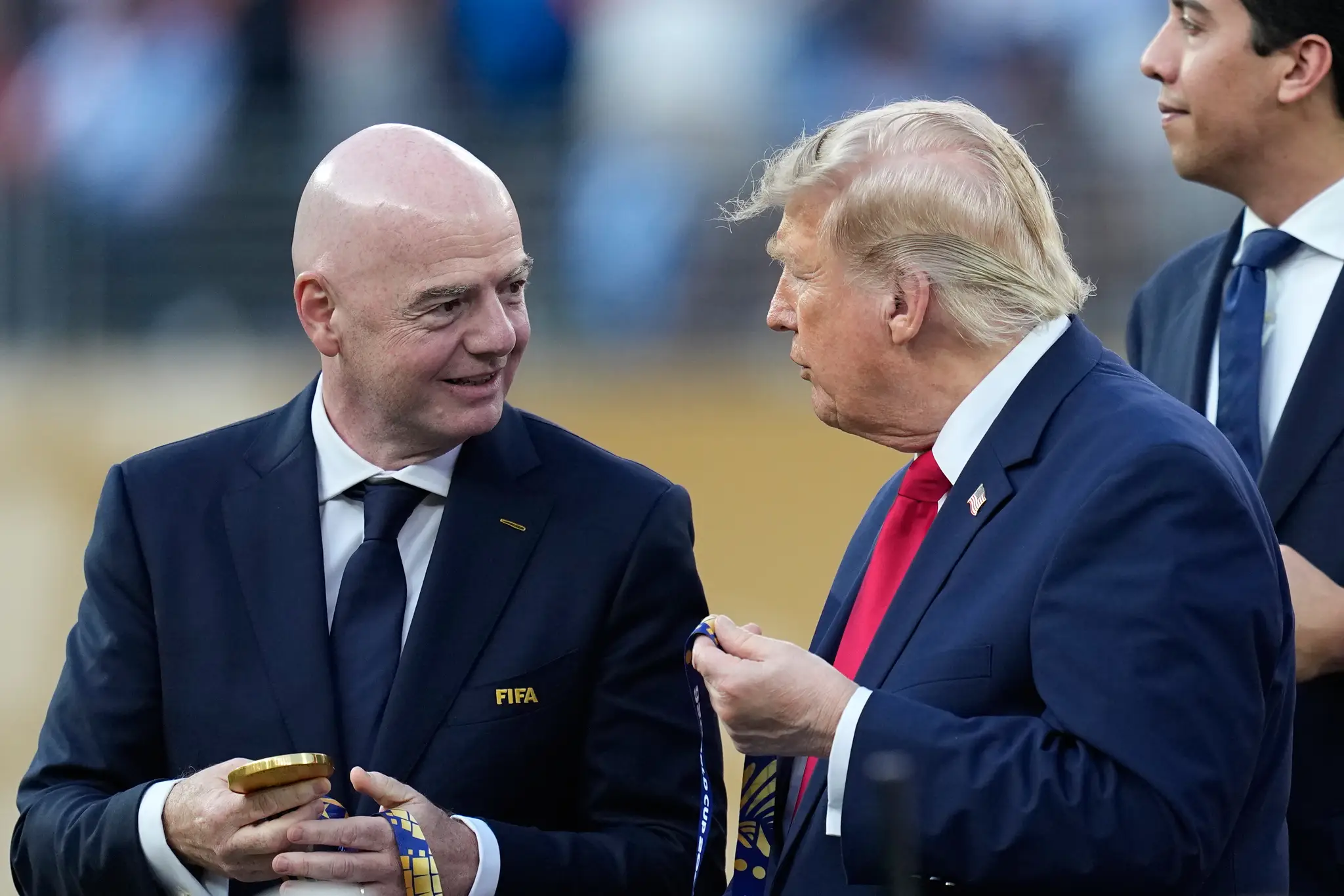 Šéf FIFA Gianni Infantino a americký prezident Donald Trump.