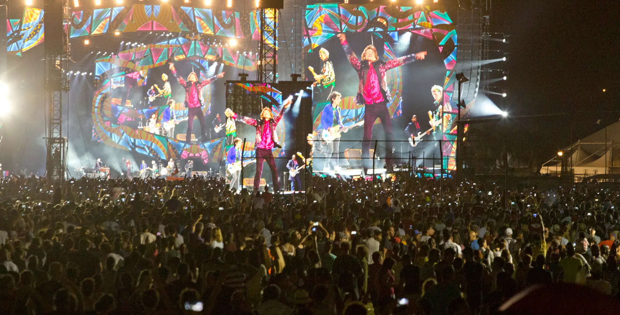 Koncert Rolling Stones v Havane.