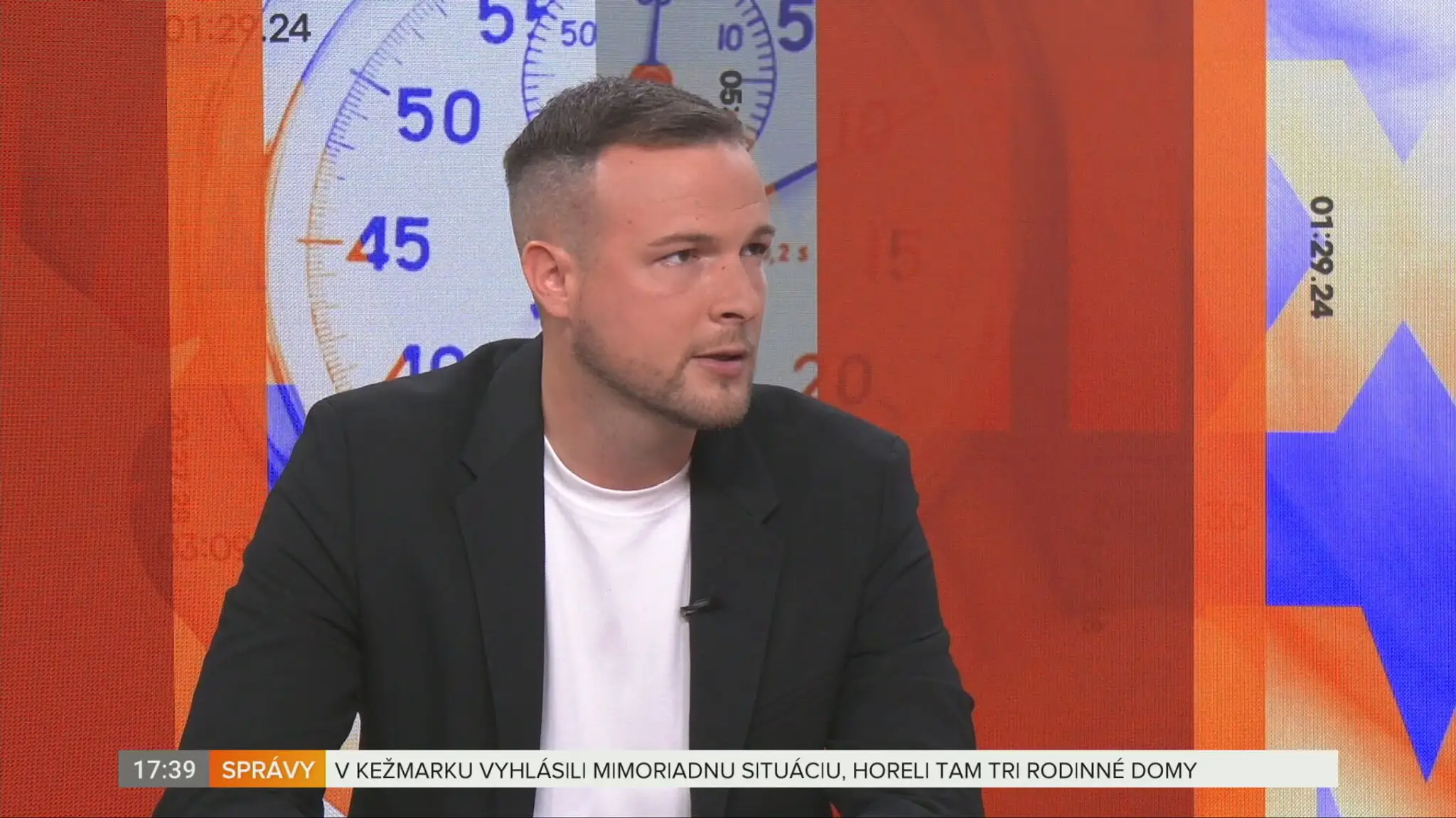 Tomáš Čechovič v štúdiu TN live.