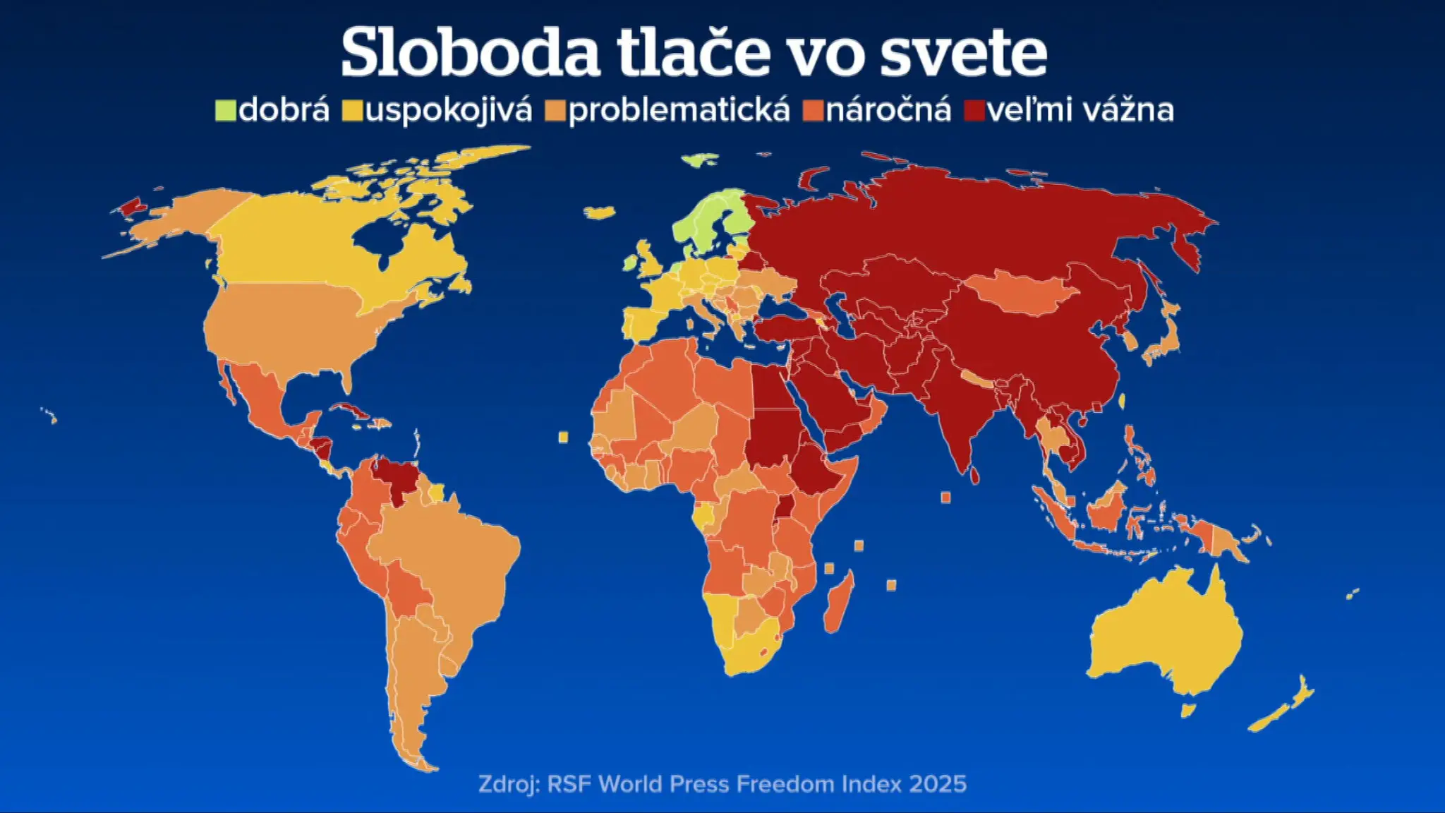 Rebríček slobody tlače.