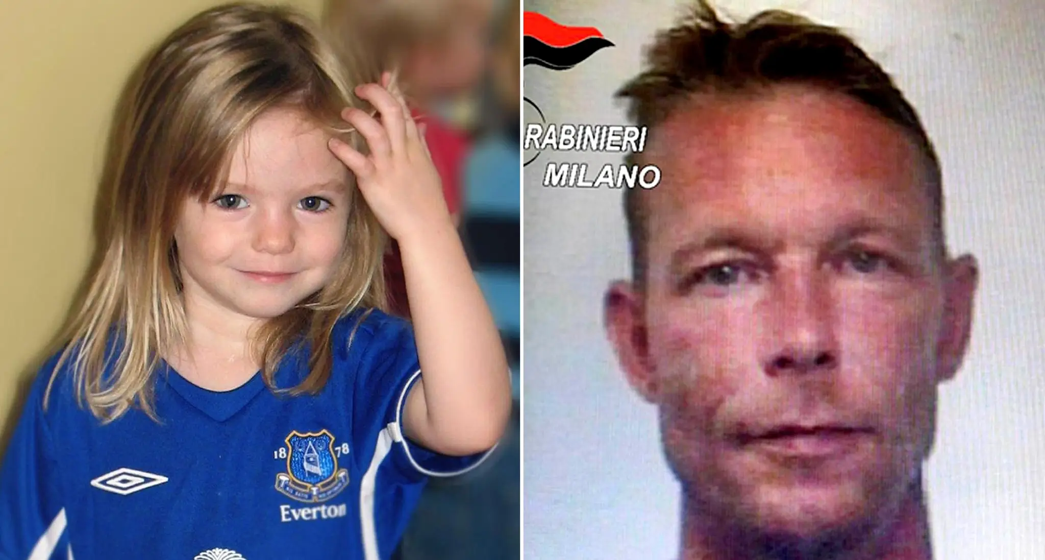 Madeleine McCannová a podozrivý Christian Bruckner.