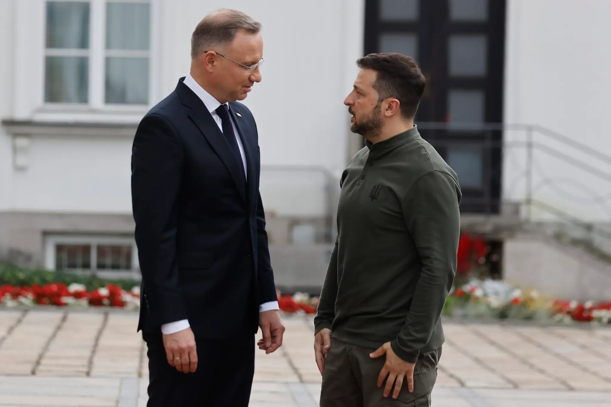 Na snímke Andrzej Duda a Volodymyr Zelenskyj.