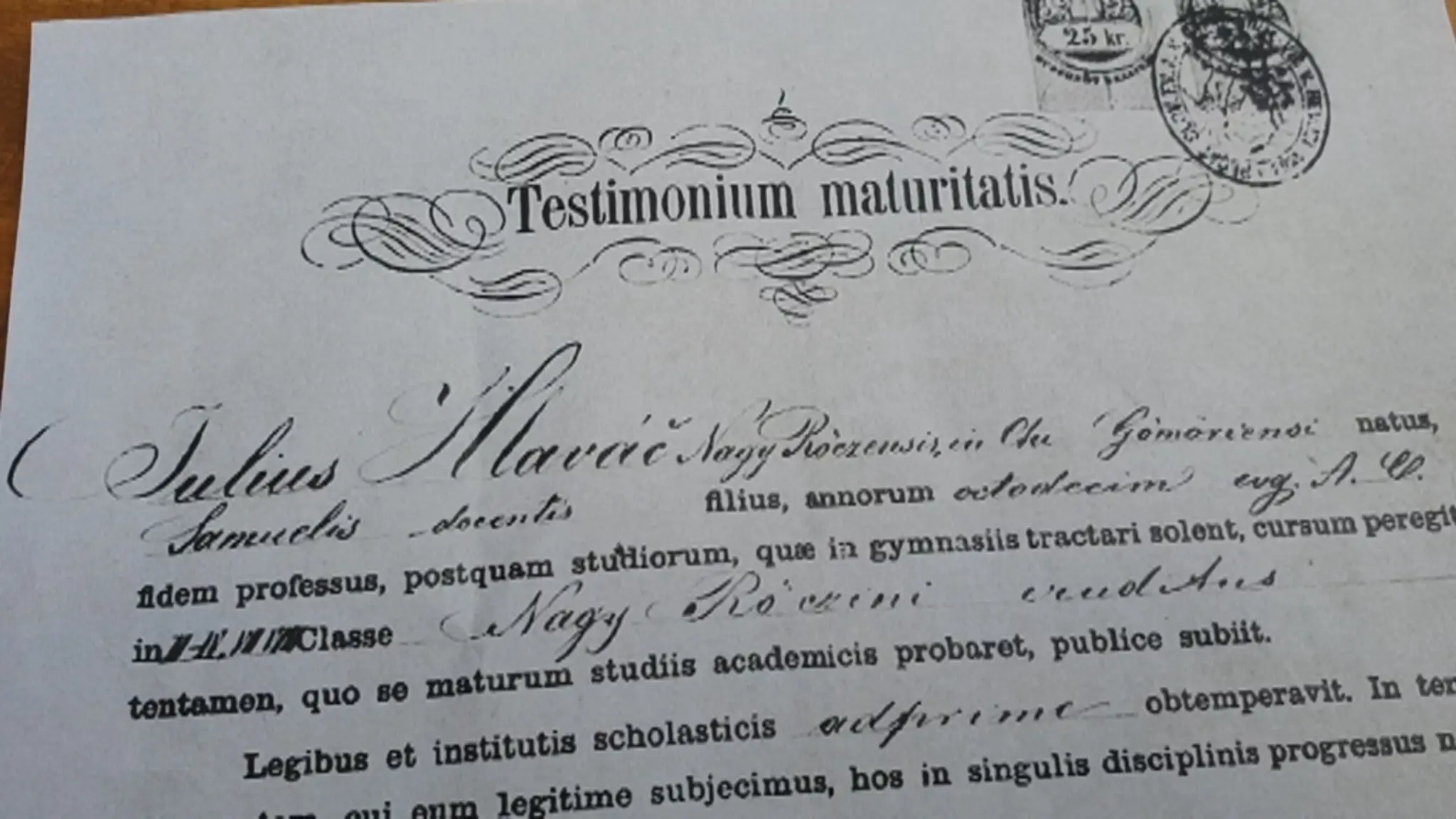 Maturita pred 150 rokmi.