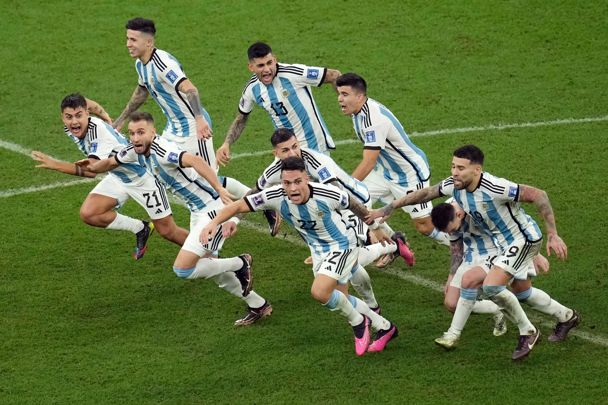 Hráči Argentíny tešiaci sa z titulu po úspešnom rozstrele