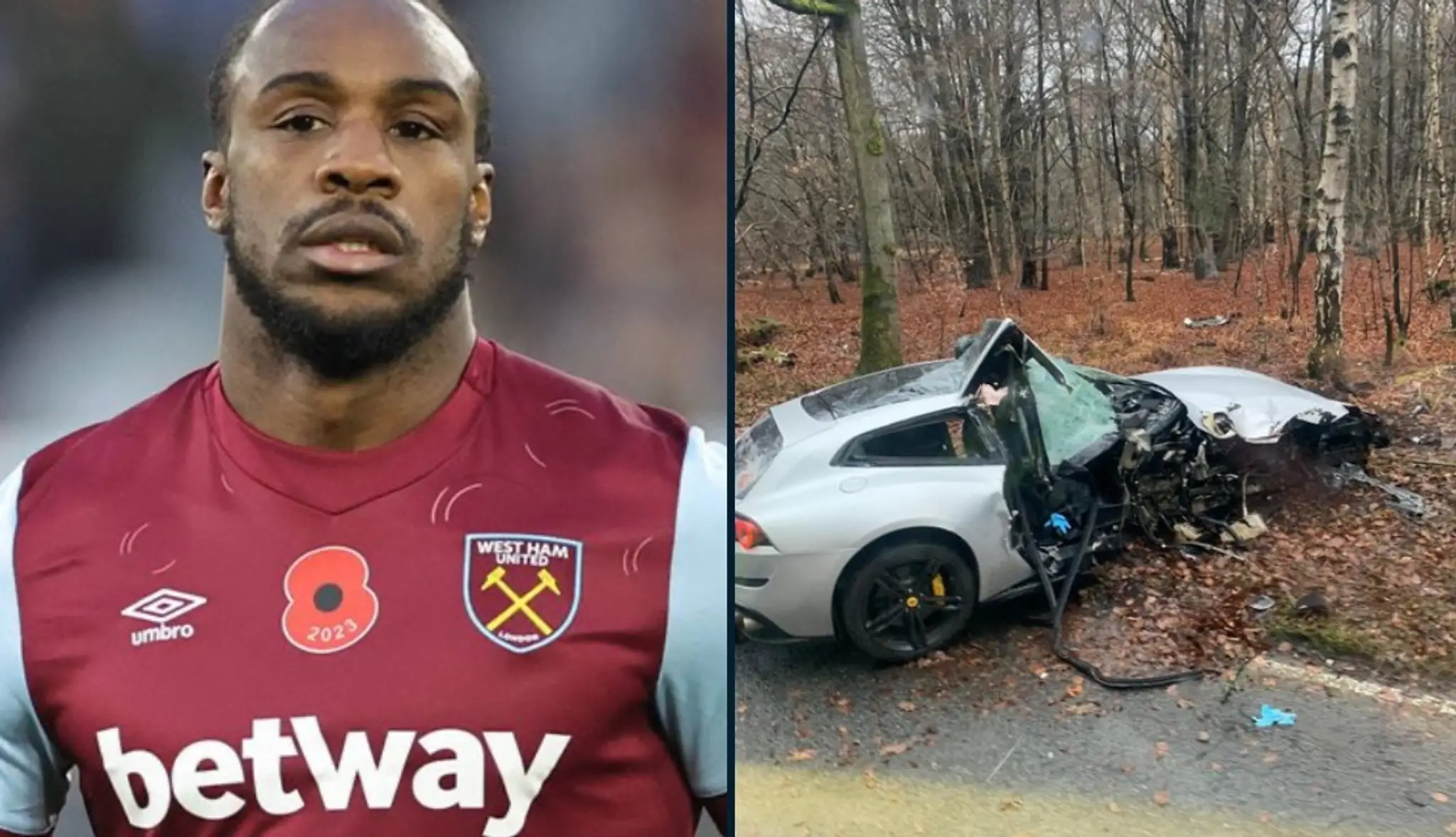 Michail Antonio mal vážnu nehodu.