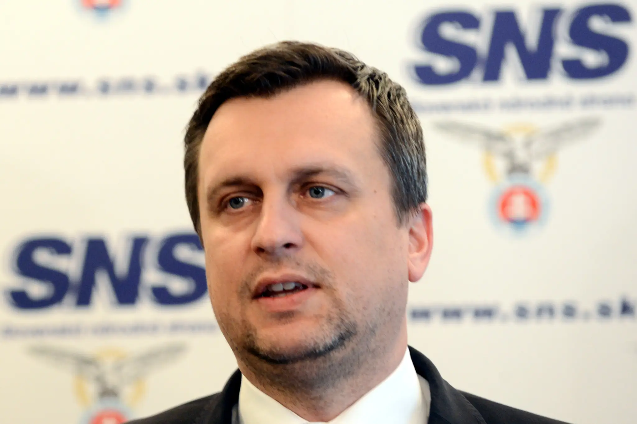 Na snímke predseda Slovenskej národnej strany (SNS) Andrej Danko