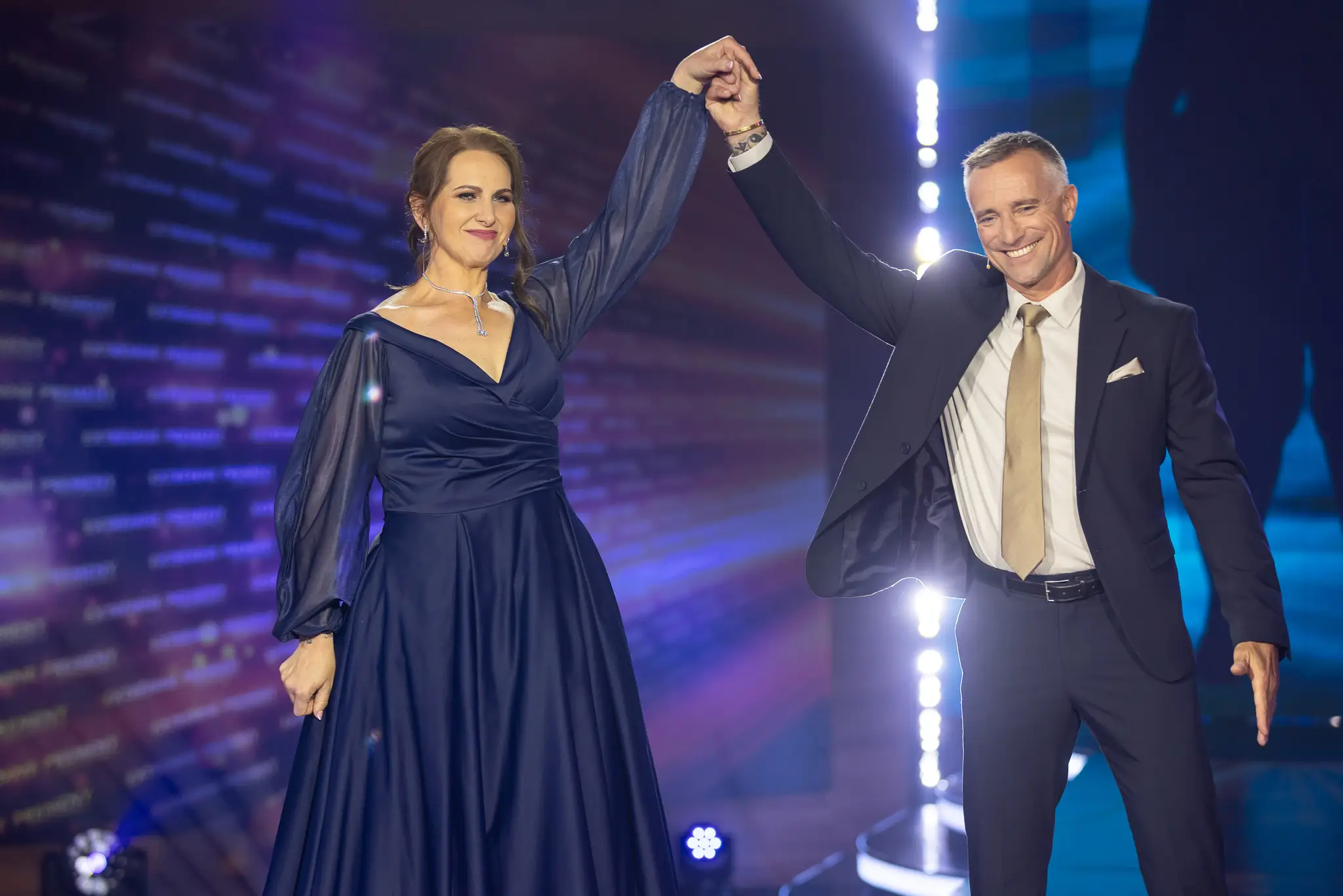 Kamila Zemančíková a Maroš Molnár počas galavečera šou Extrémne premeny Slovensko - Druhá šanca na život