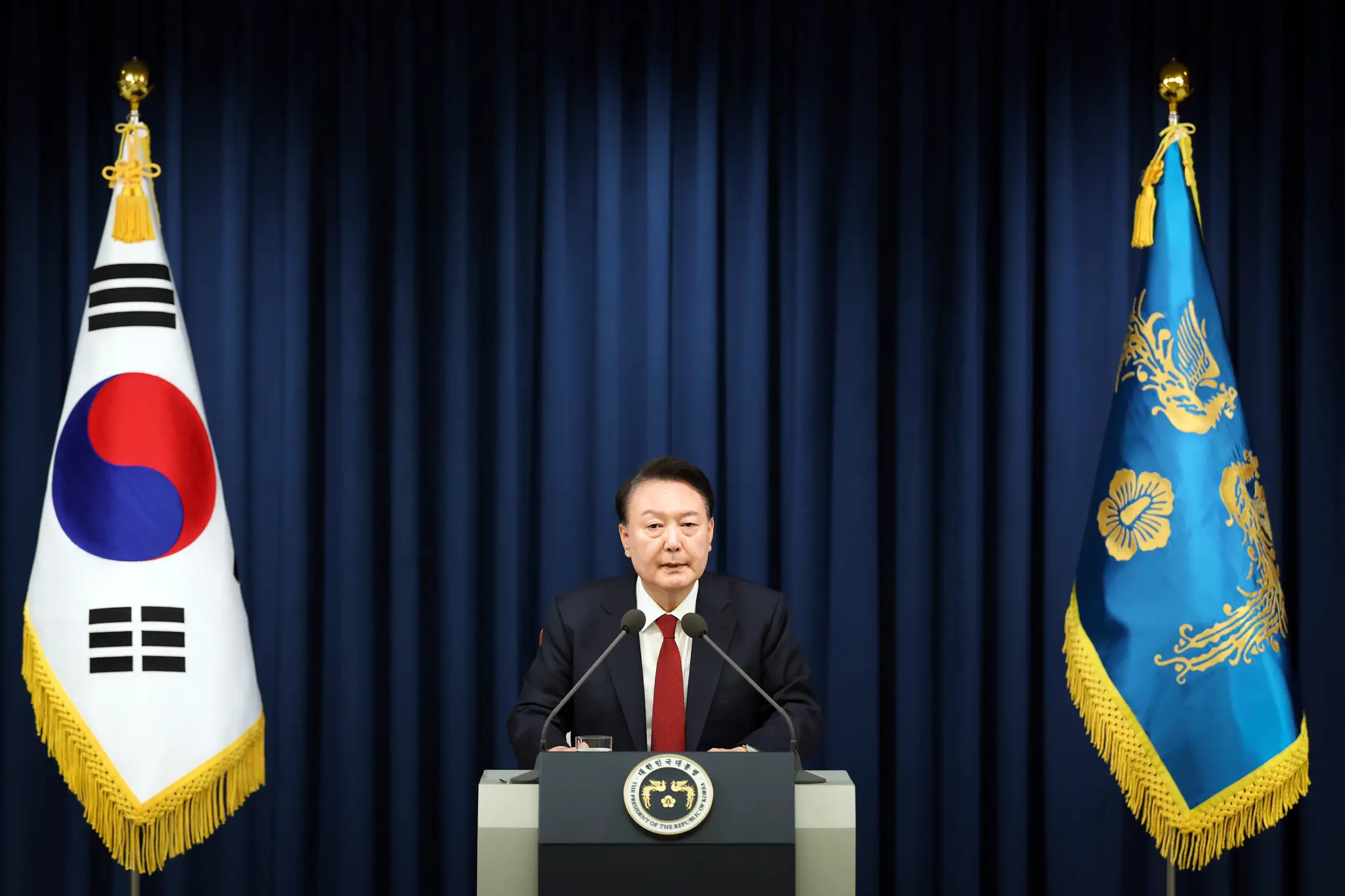 Na snímke juhokórejský prezident Jun Sok-jol