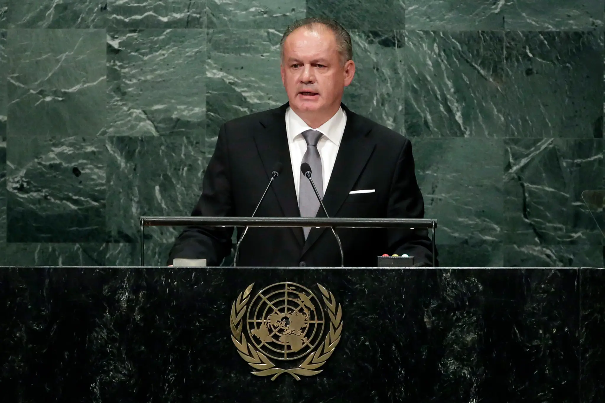 Andrej Kiska v OSN.