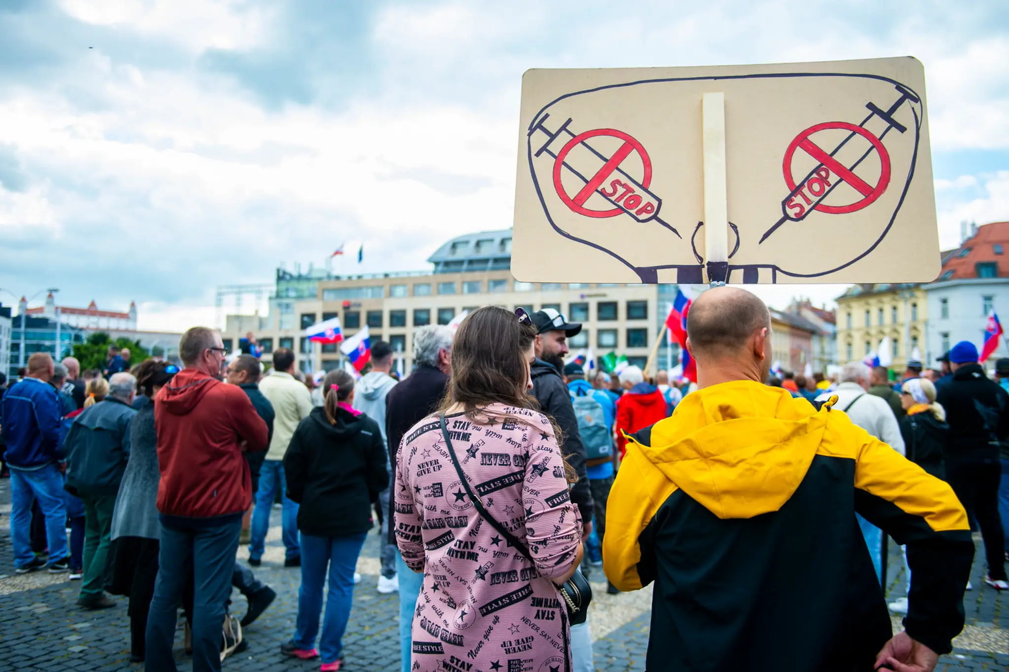 Protest proti opatreniam v Bratislave
