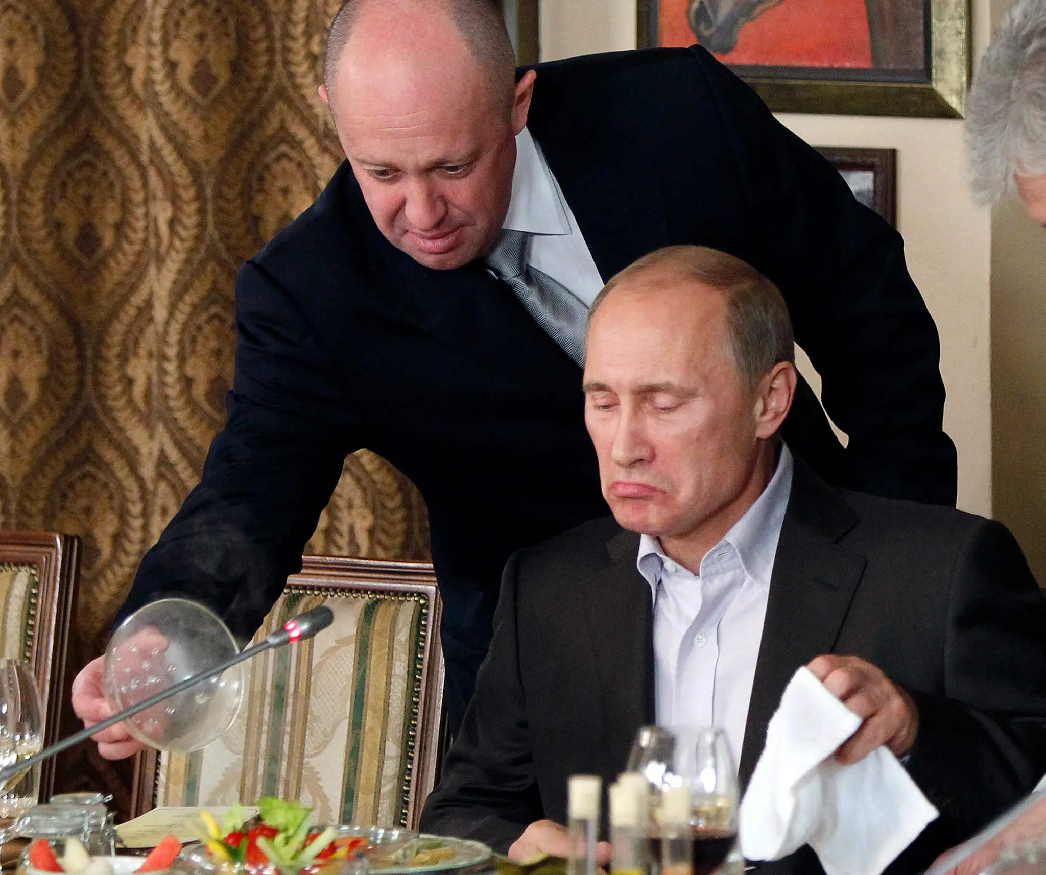 Na snímke Jevgenij Prigožin a Vladimir Putin.