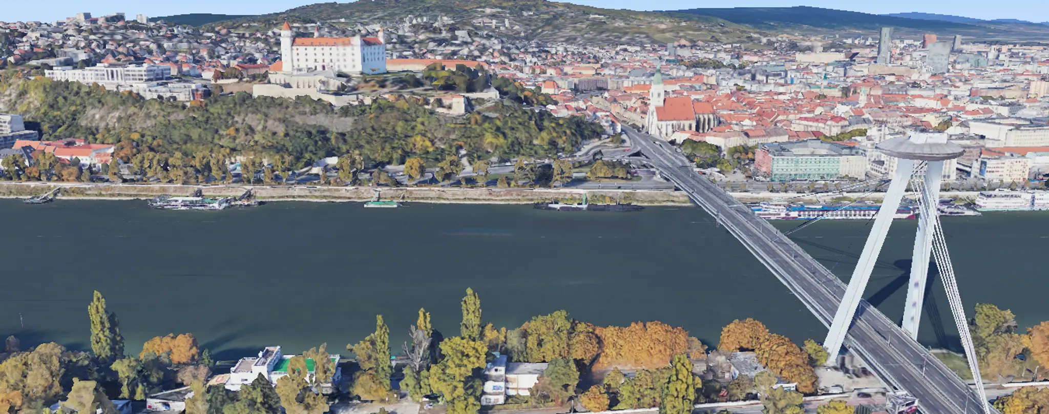 Bratislava v Google Earth. 