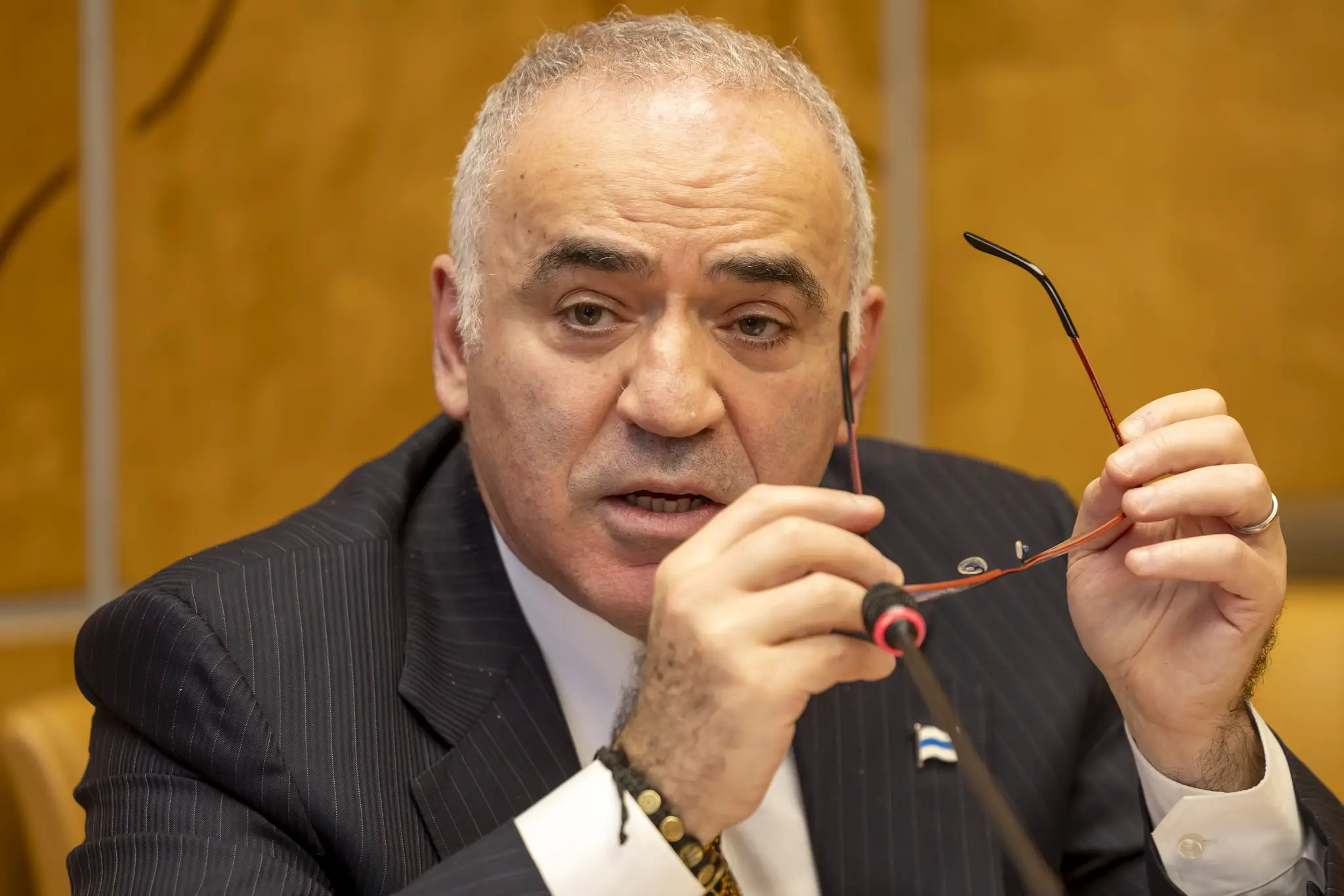 Na snímke bývalý šachový veľmajster a kritik Kremľa Garri Kasparov.