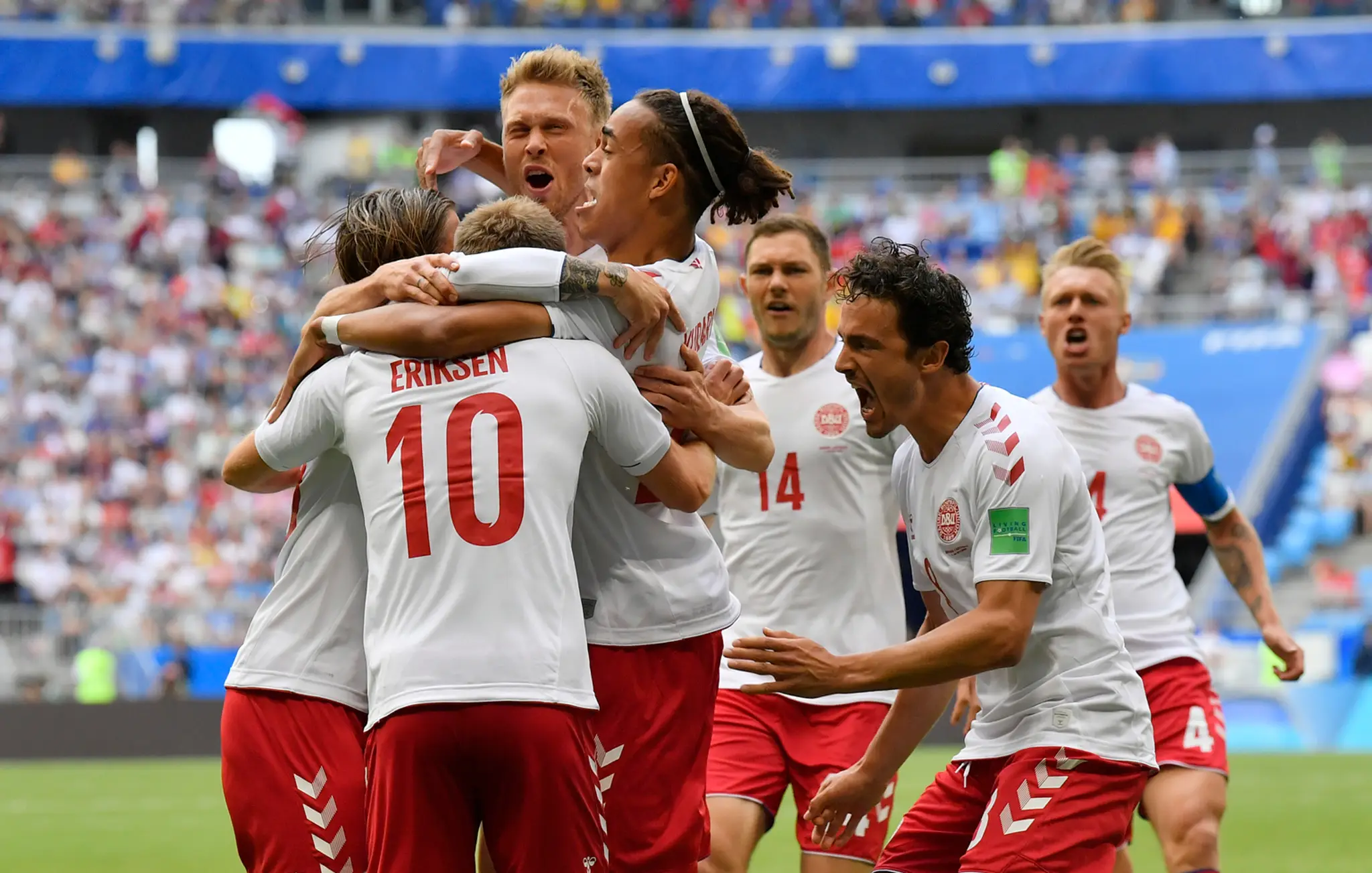 Dánsky tím počas MS 2018.