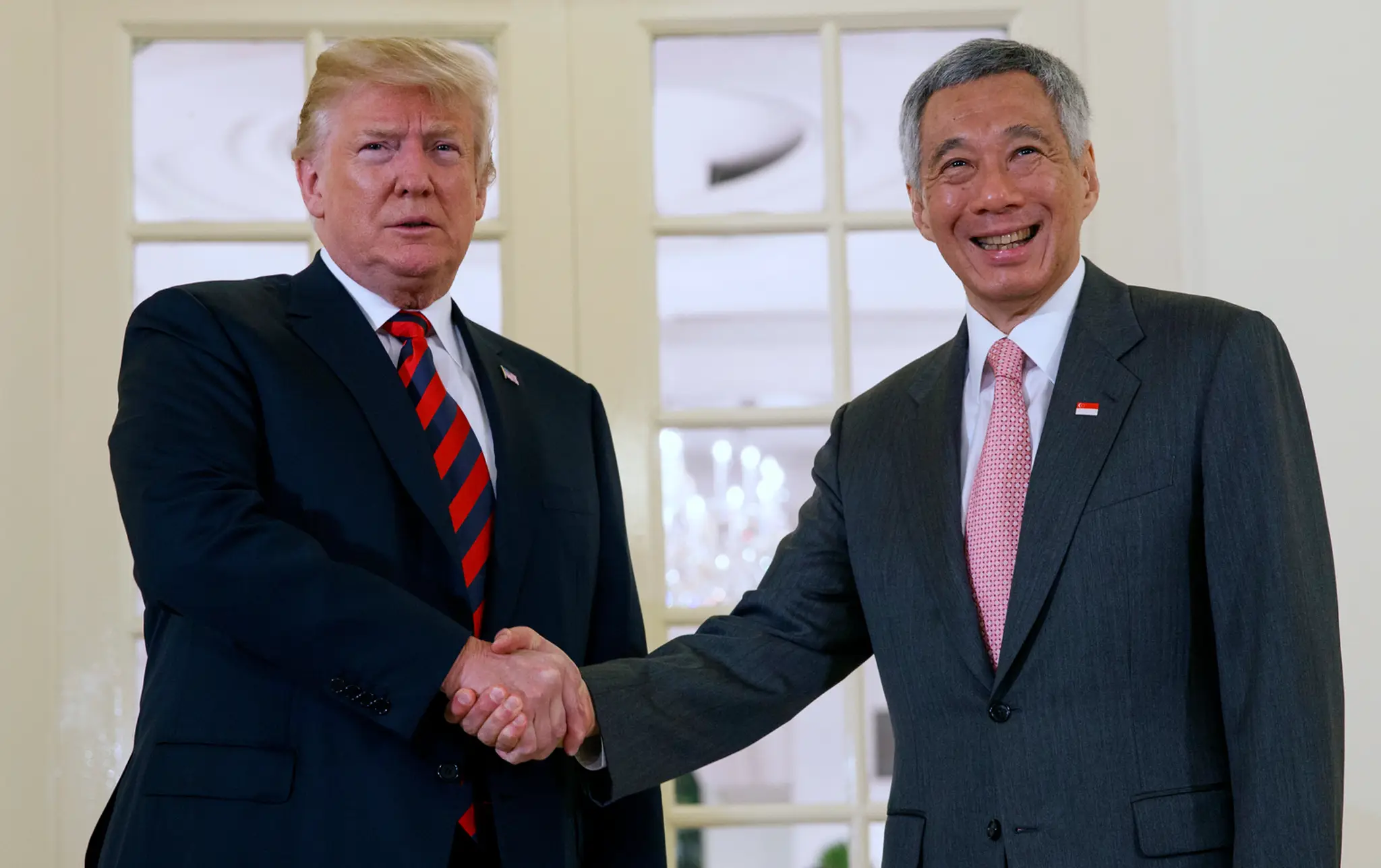 Trump so singapurským premiérom Lee Hsienom Loongom