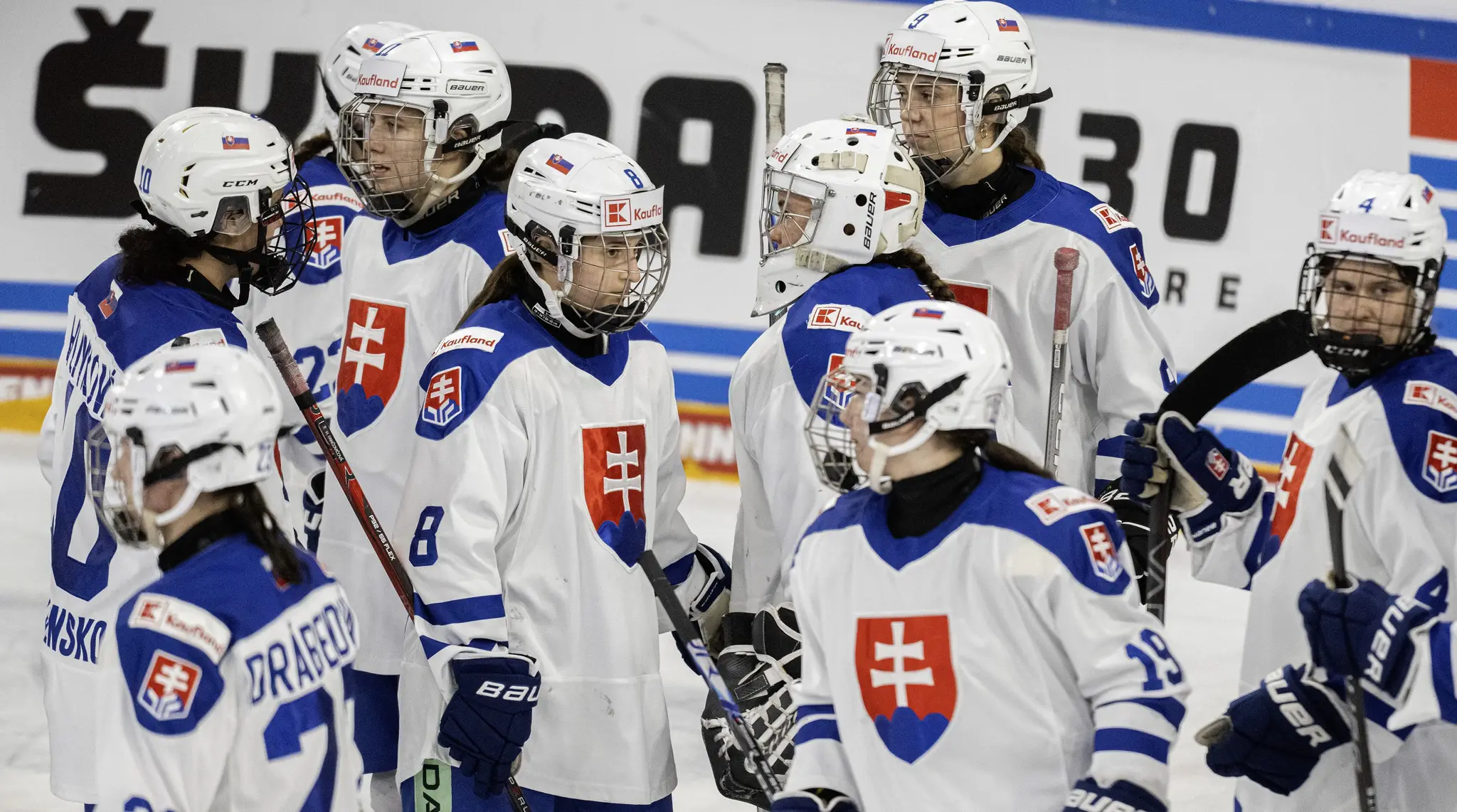 Smutné slovenské hokejistky.