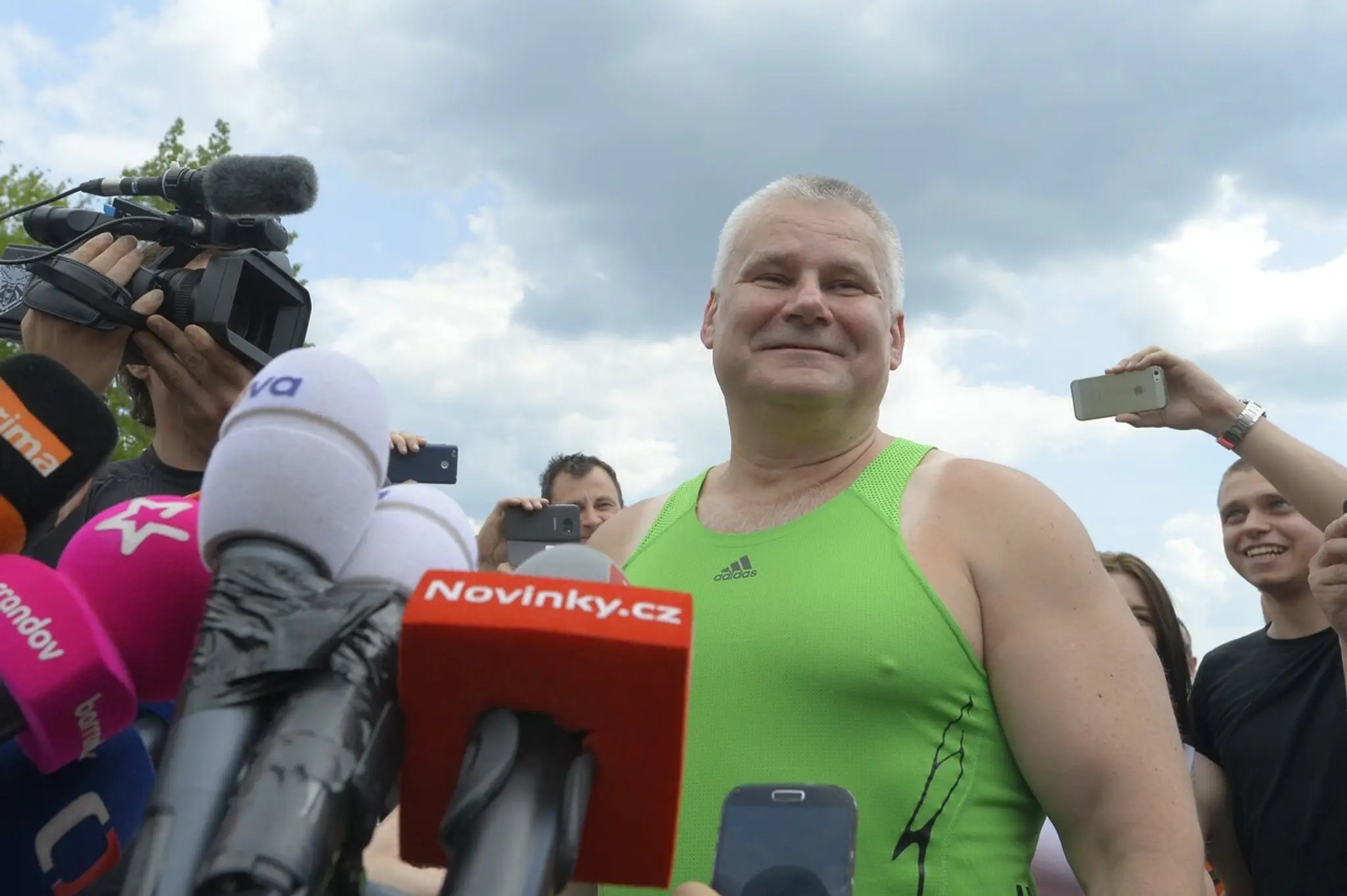 Jiří Kajínek na slobode. 