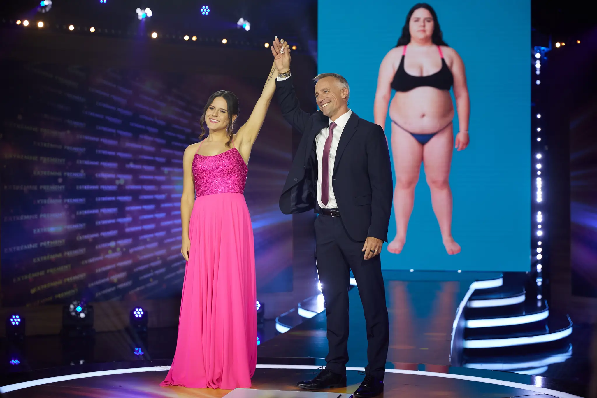 Vanesa Kupčová počas galavečera (Extrémne premeny Slovensko: Druhá šanca na život)