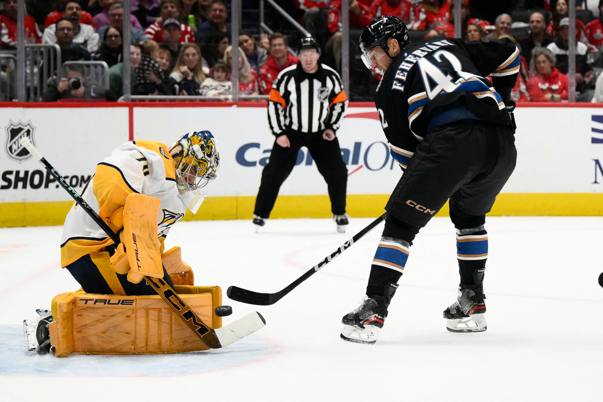 Na snímke Martin Fehérváry, ktorý zaznamenal v zámorskej NHL asistenciu.