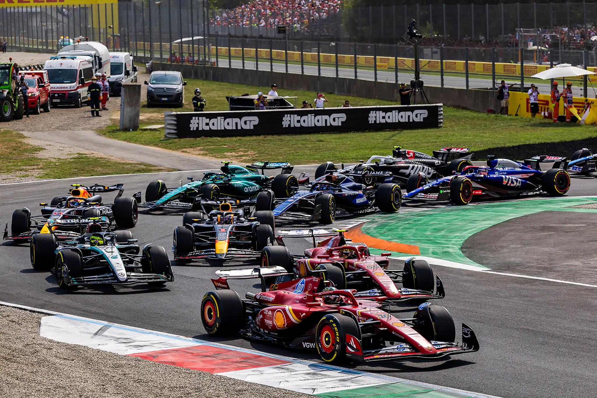 Charles Leclerc na Ferrari počas VC Talianska.