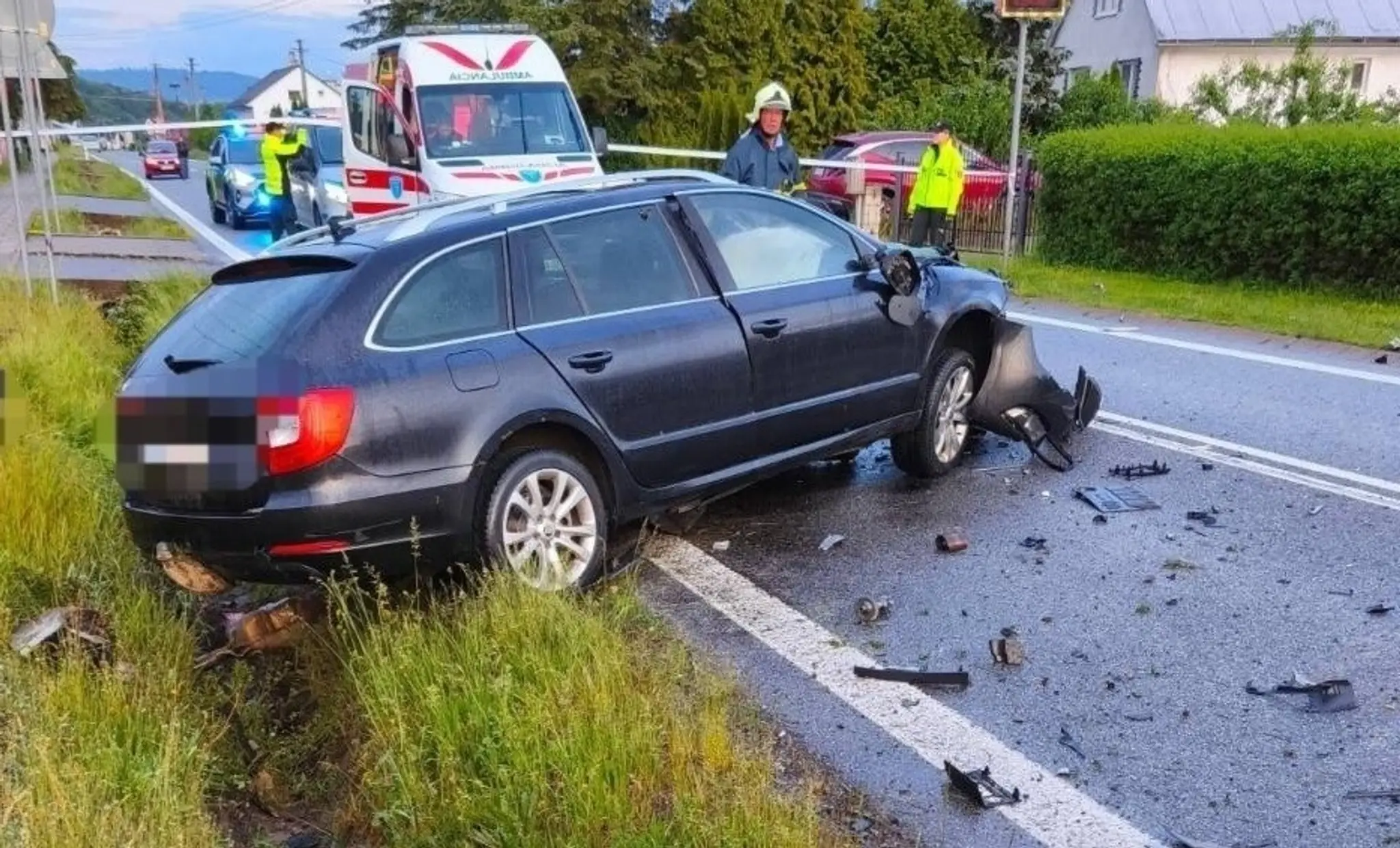 Auto po nehode.