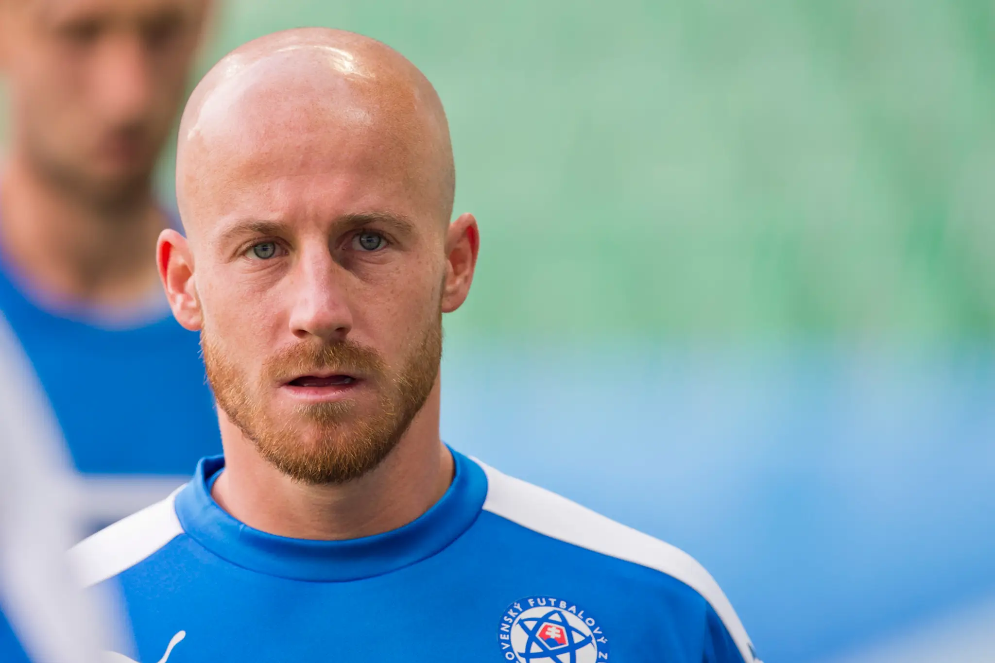 Miroslav Stoch počas tréningu pred zápasom na majstrovstvách Európy vo futbale medzi Slovenskom a Anglickom.