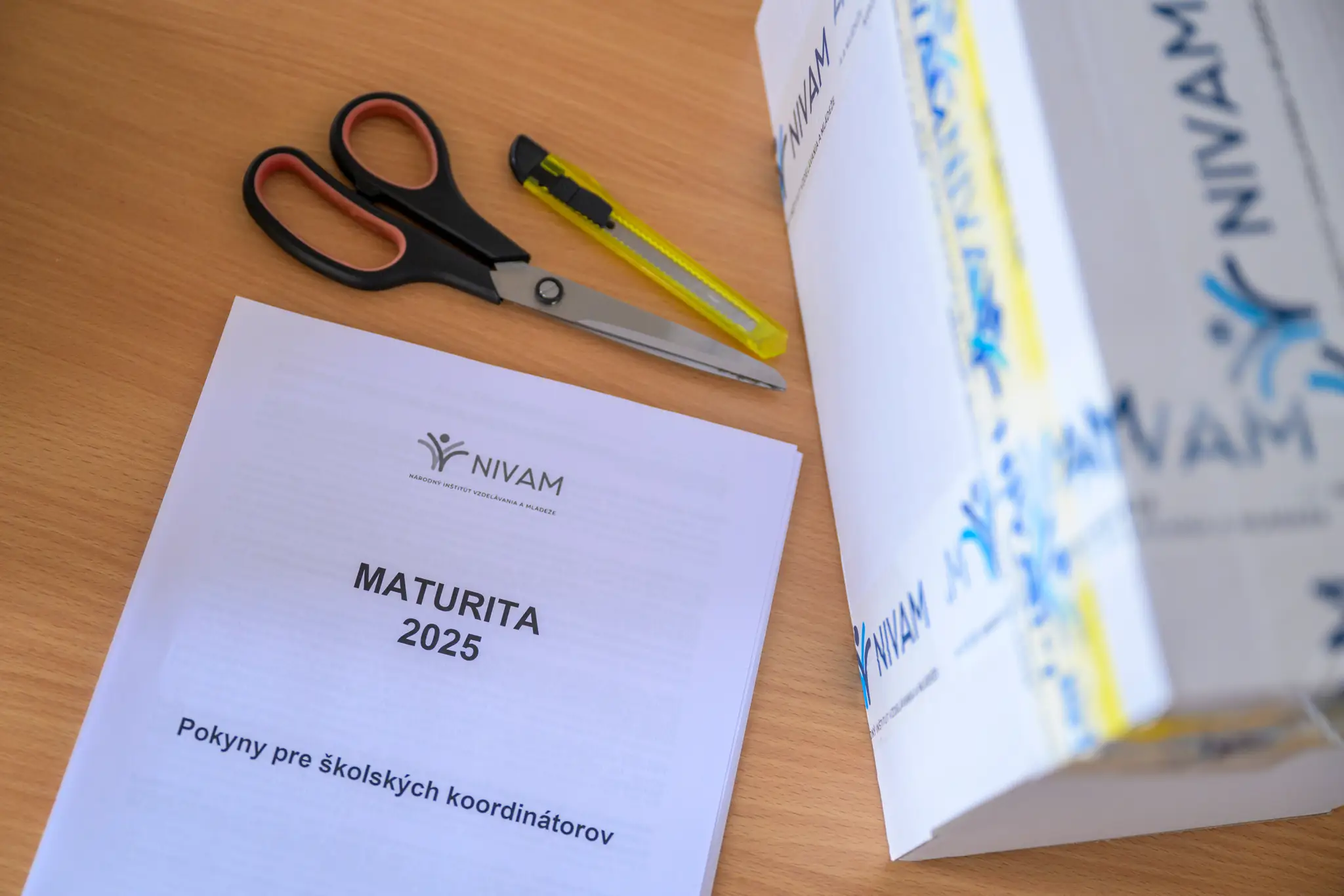 Na snímke pokyny k maturitným skúškam na Gymnáziu Jána Adama Raymana v Prešove.