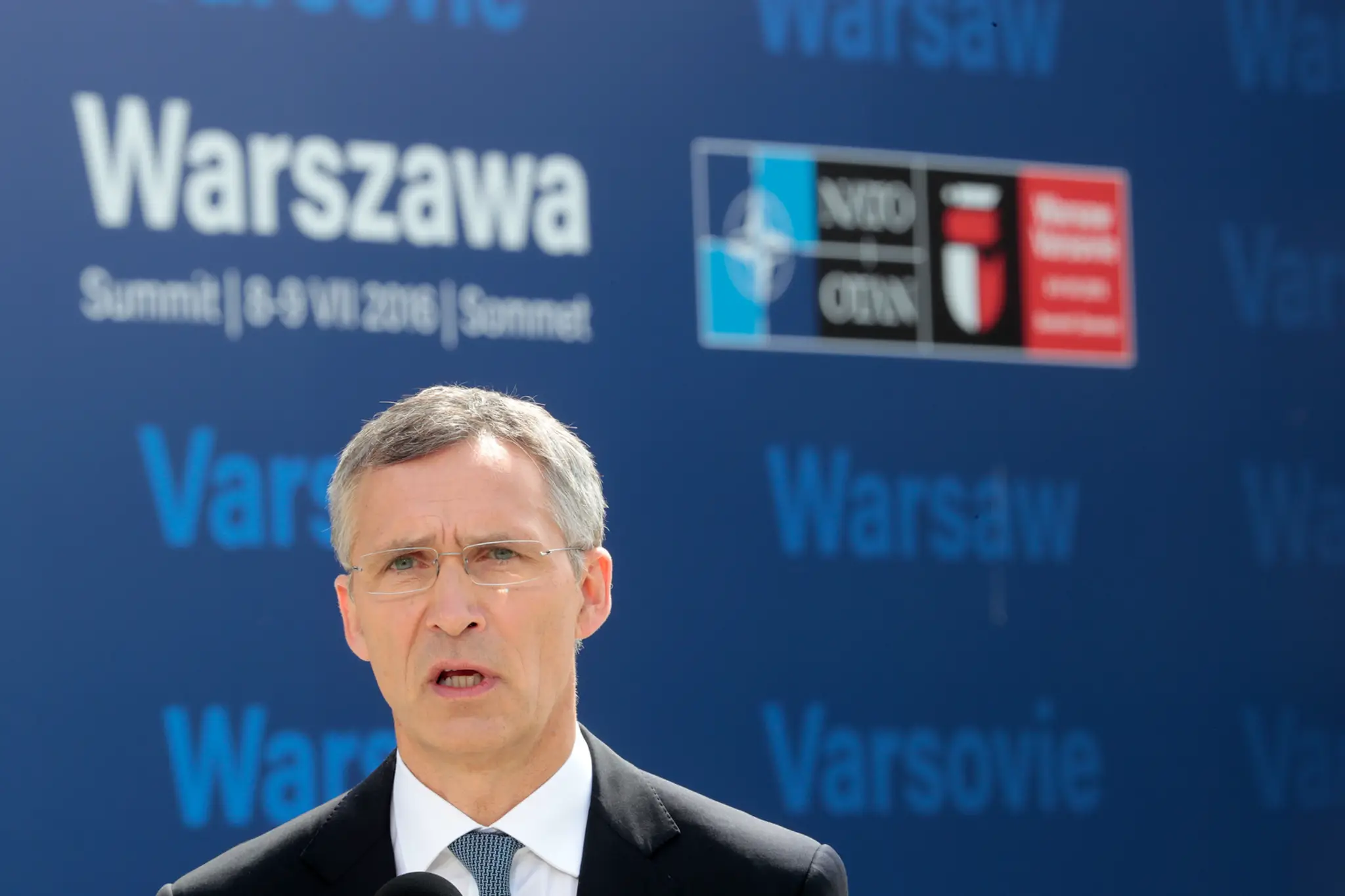  Jens Stoltenberg pred summitom NATO vo Varšave.