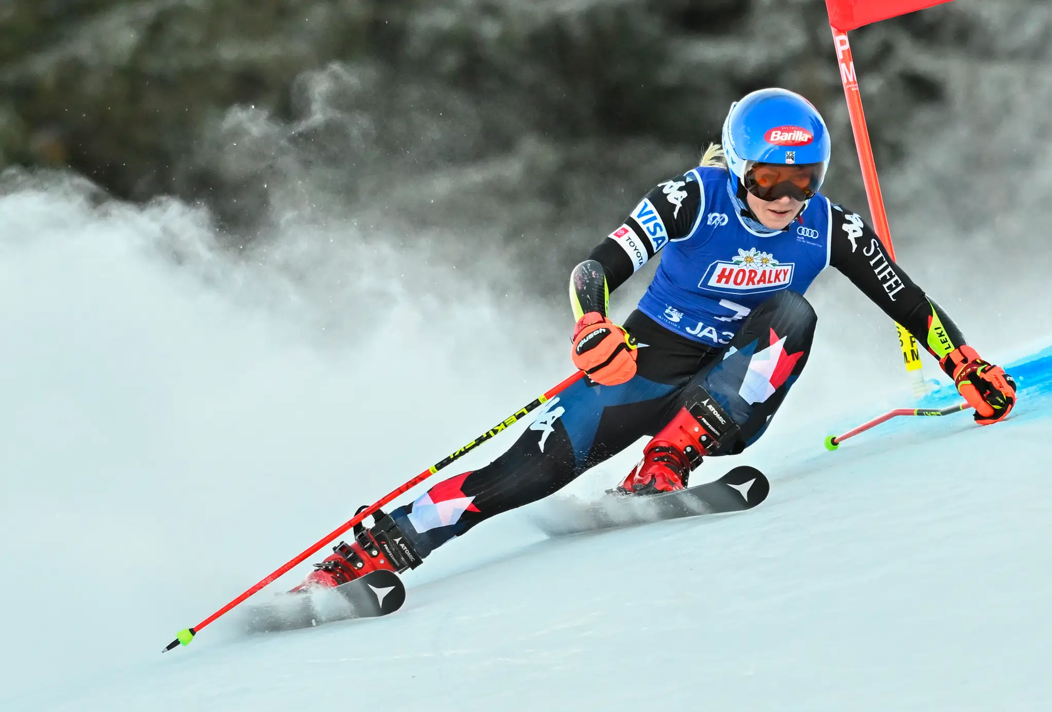 Na snímke americká lyžiarka Mikaela Shiffrinová