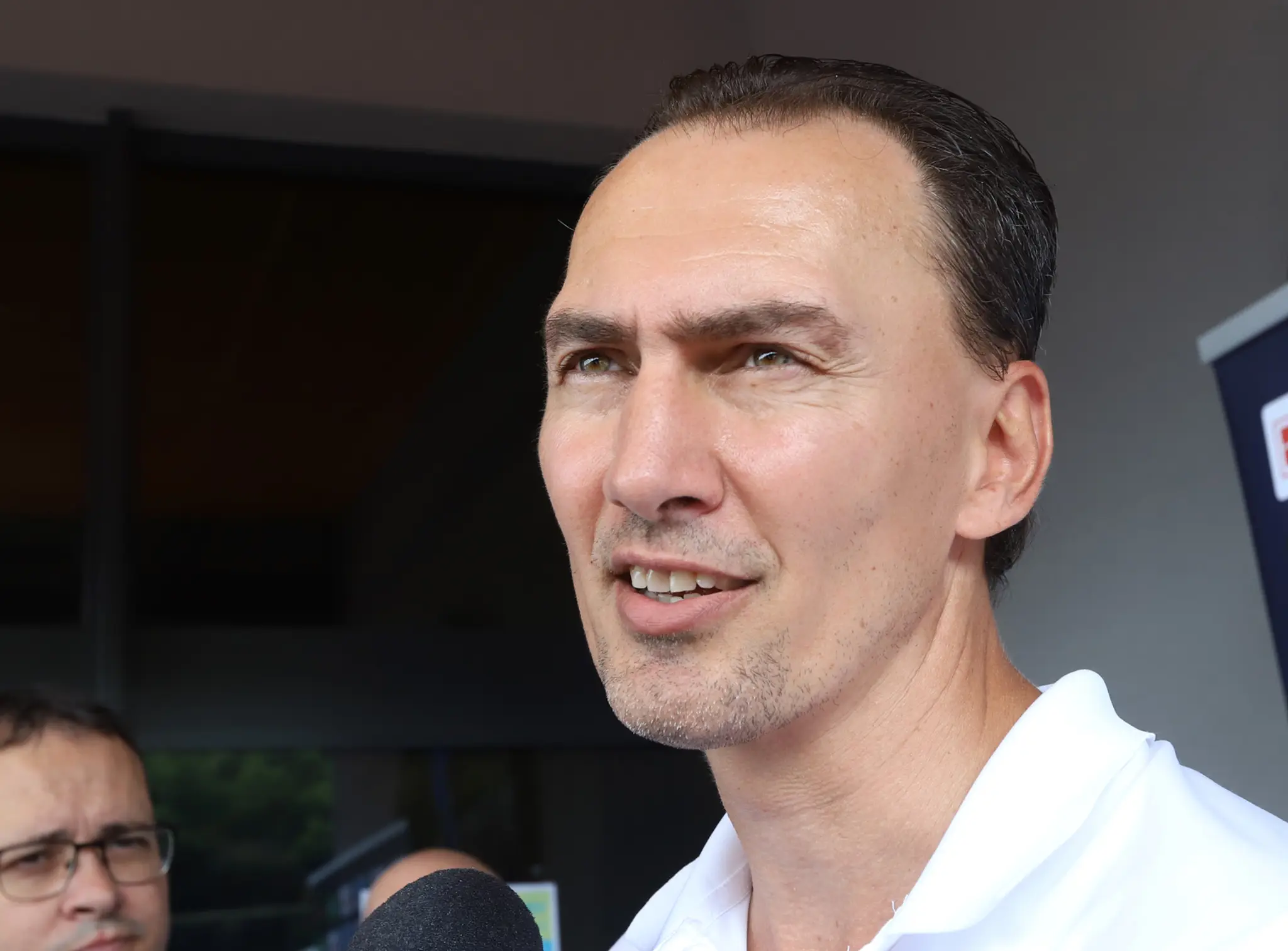 Generálny manažér reprezentácie a prezident SZĽH Miroslav Šatan.