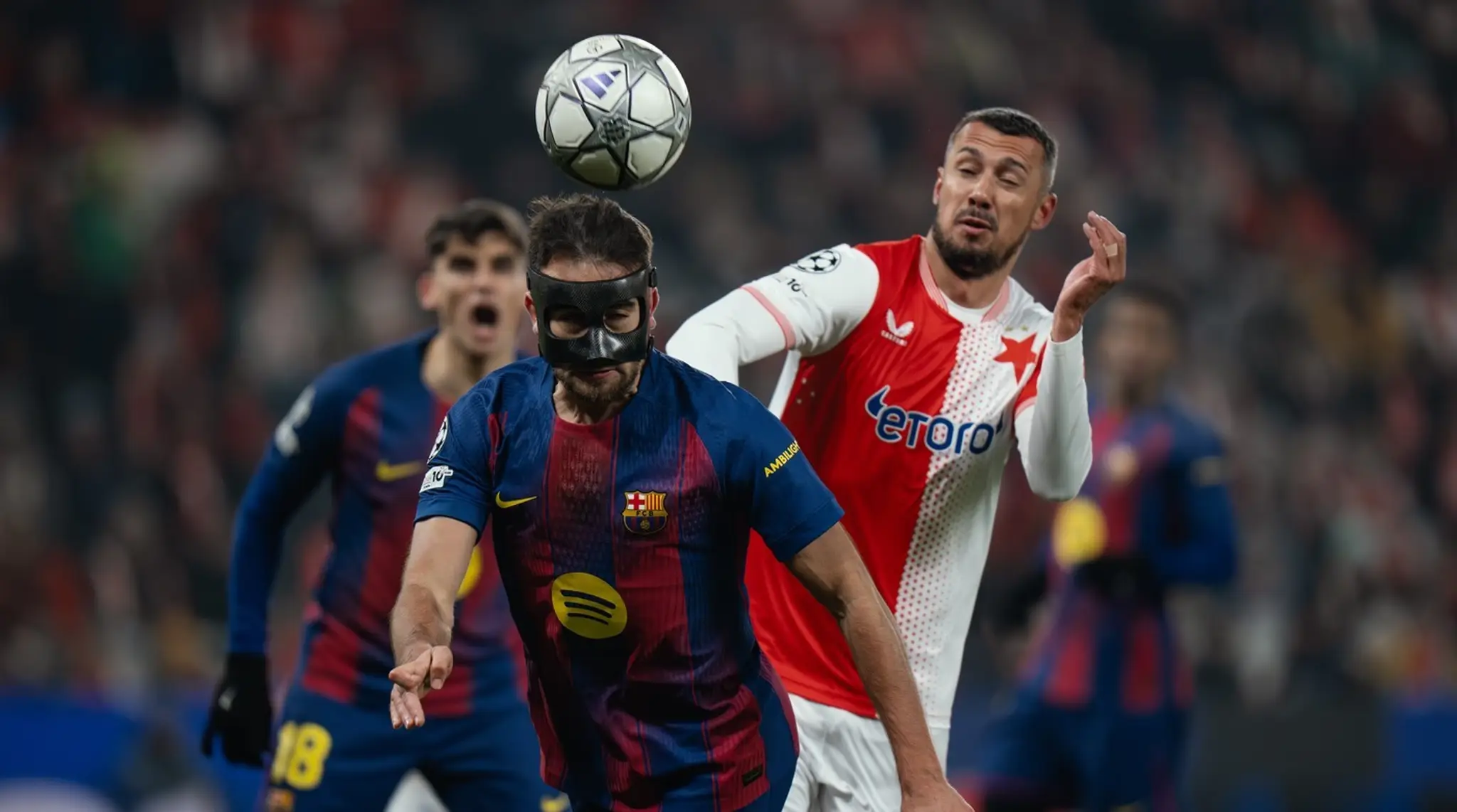 Ivan Schranz proti Barcelone.