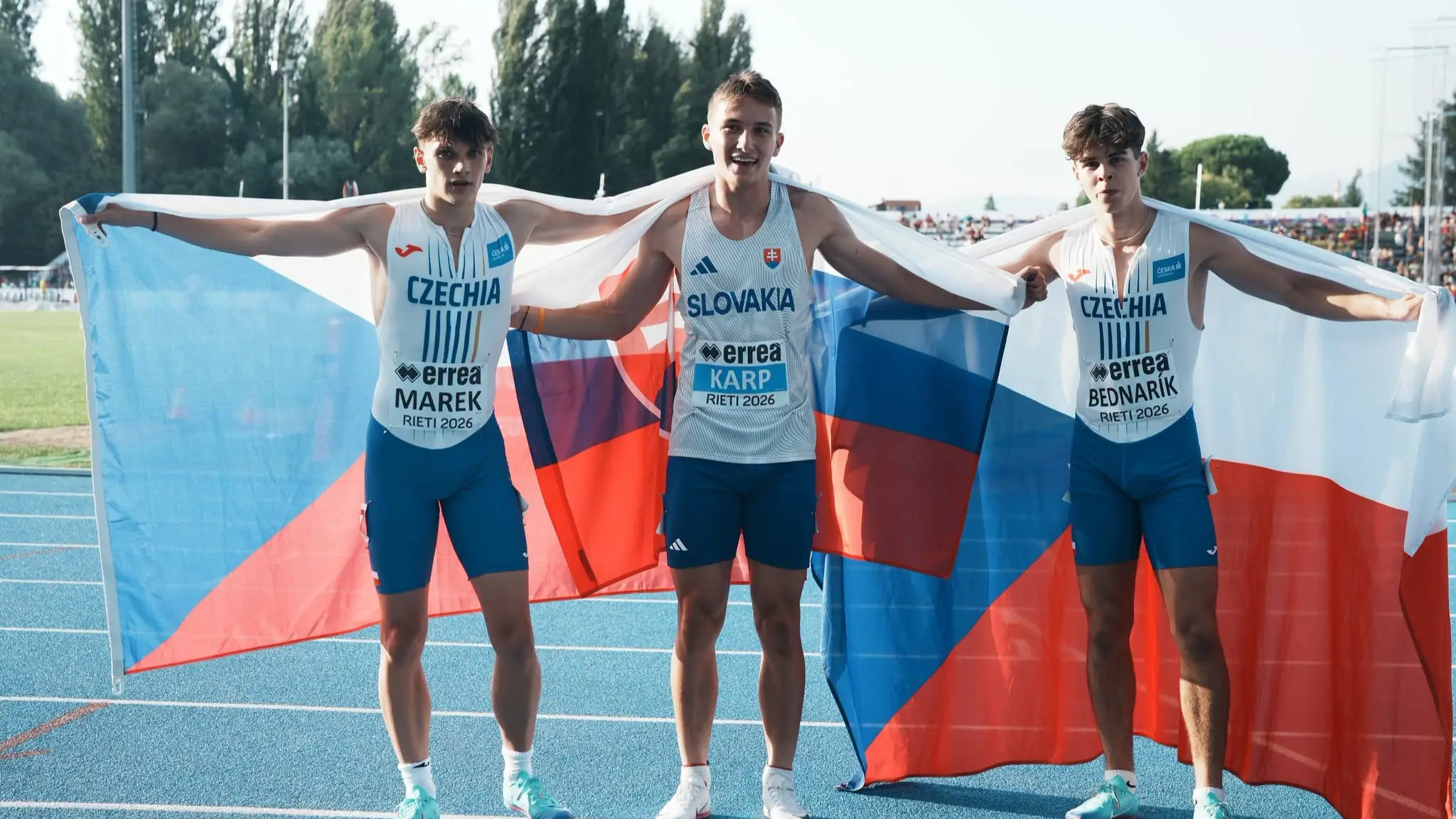 Slovenský atlét Sebastian Karp získal zlato na európskom šampionát do 18 rokov. (cropped)