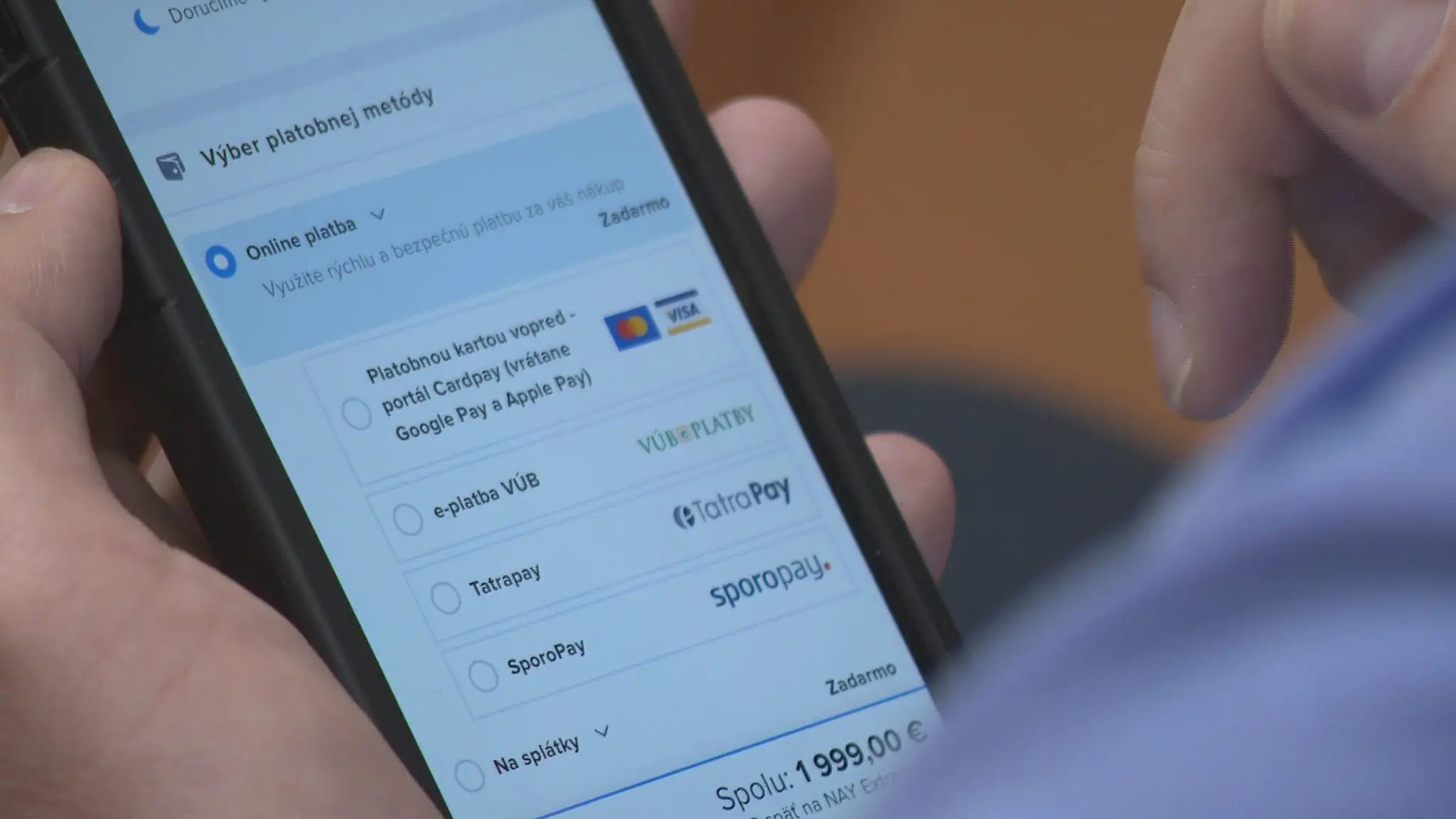 Platba mobilom.