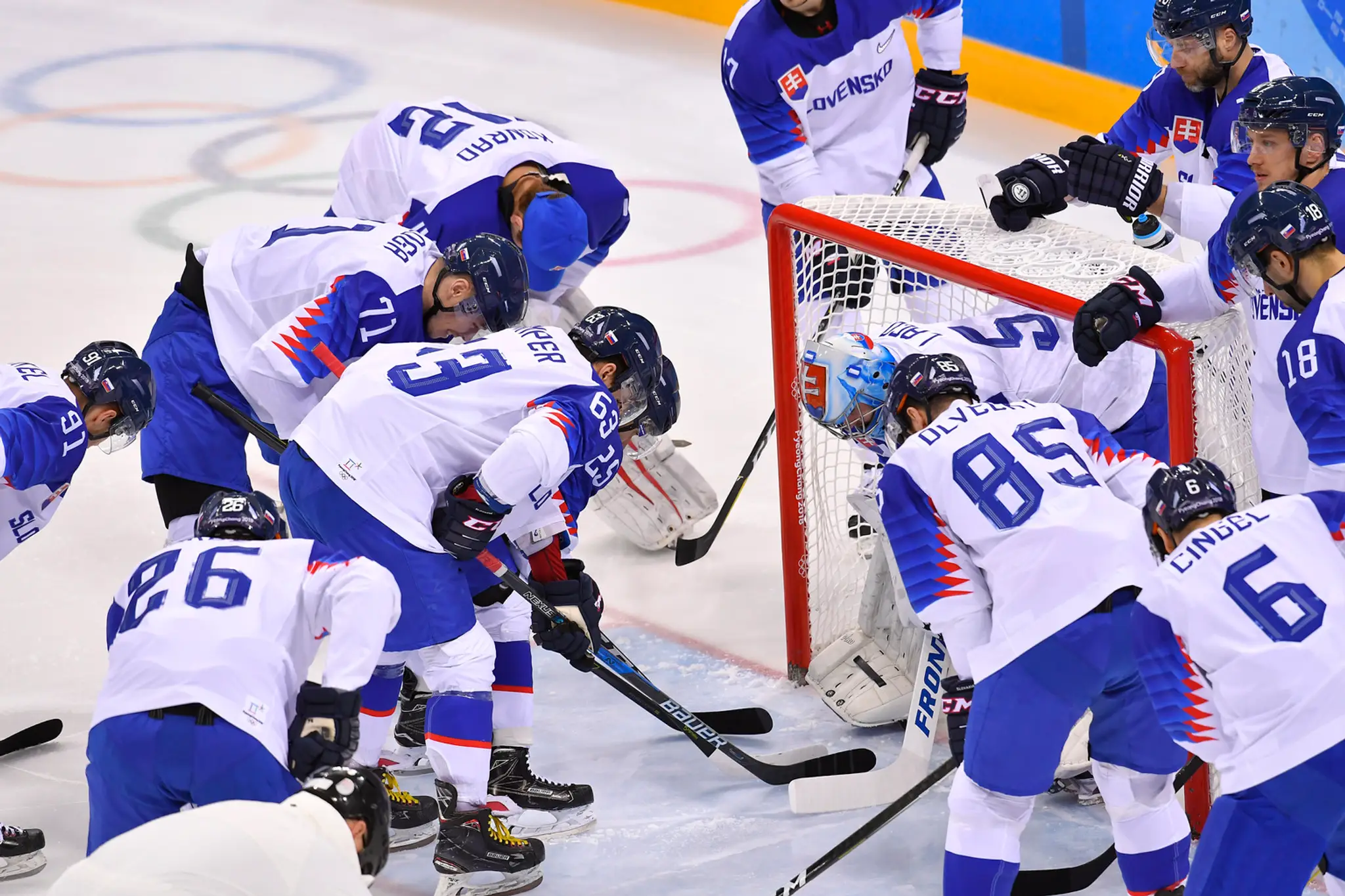 Slovenskí hokejisti pred osemfinále ZOH 2018 proti USA.