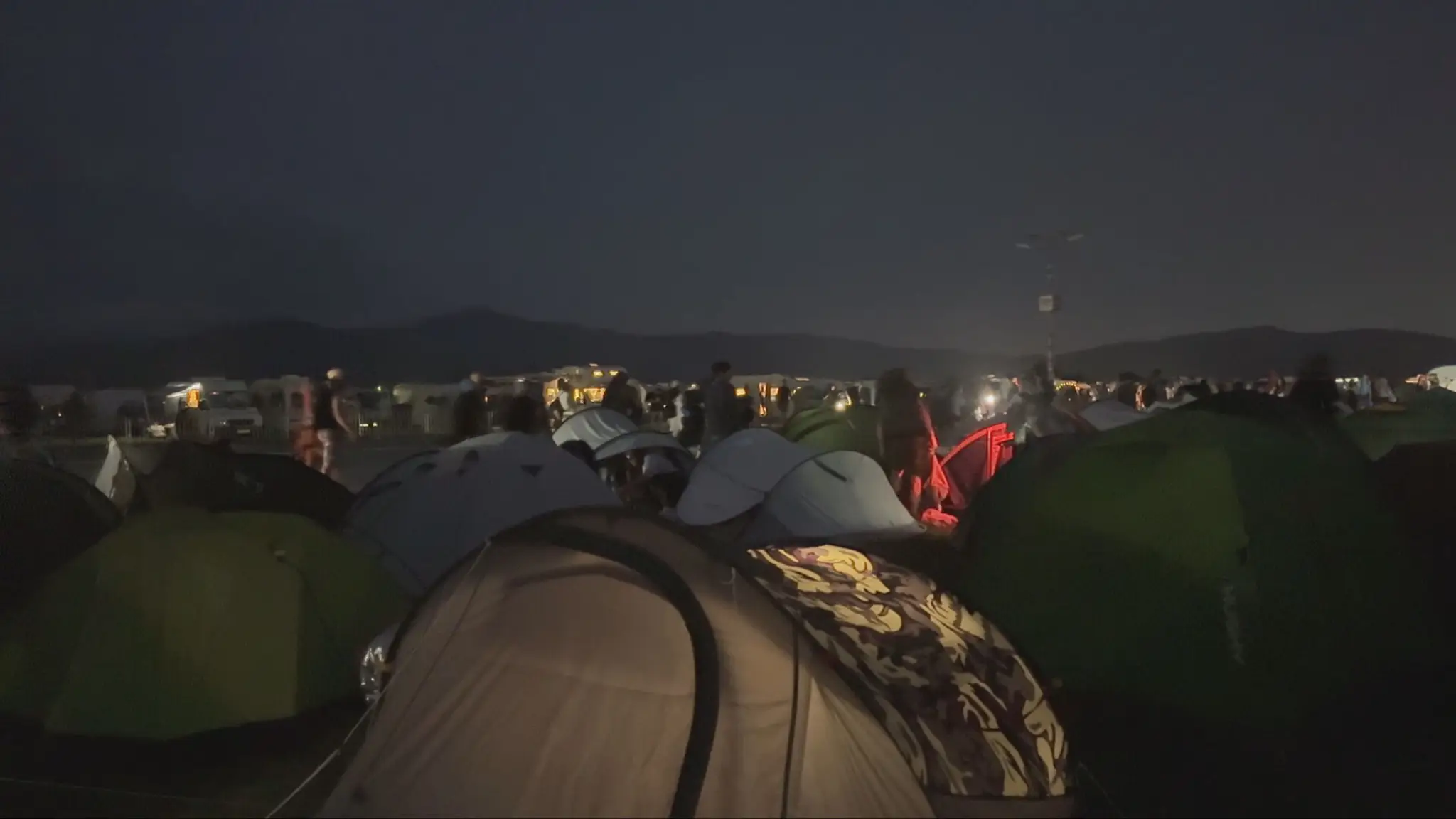 Stanové mestečko na festivale