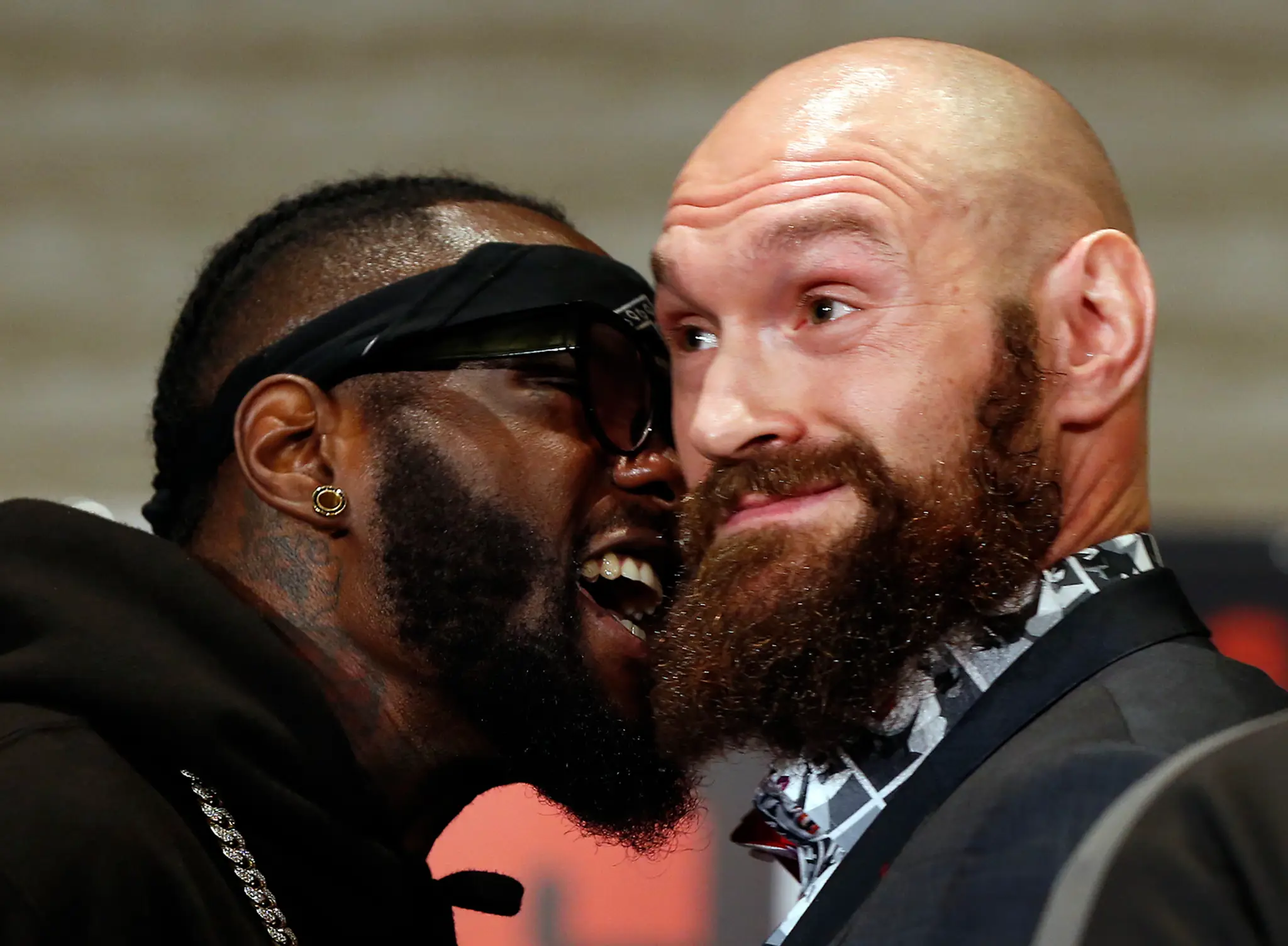 Deontay Wilder (vľavo) a Tyson Fury.