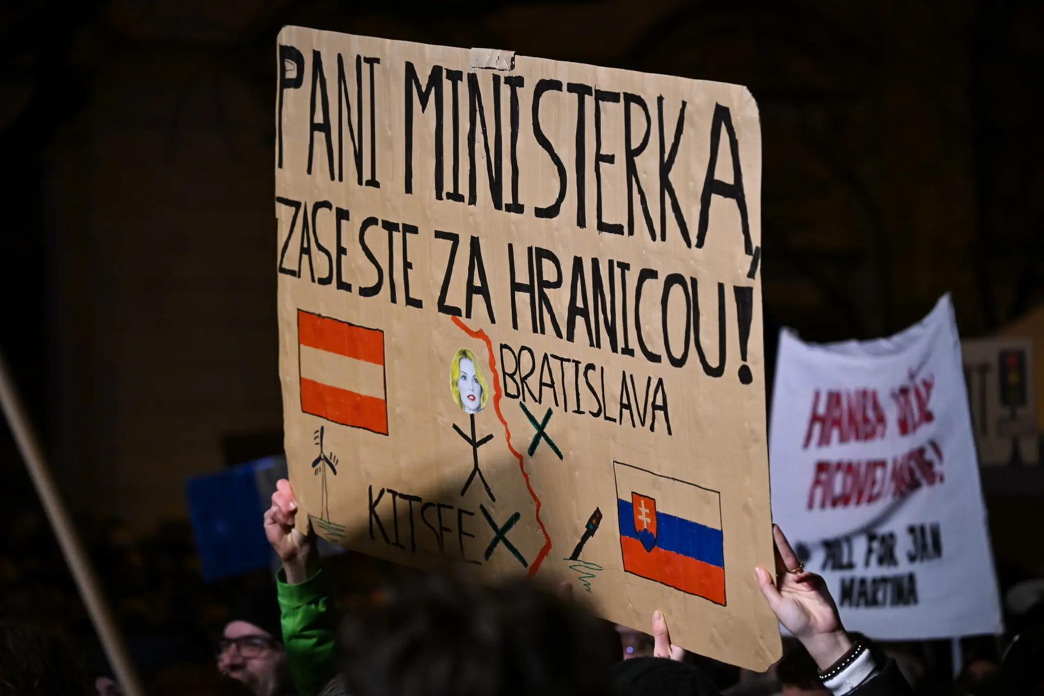 Opozičné protesty v Bratislave.