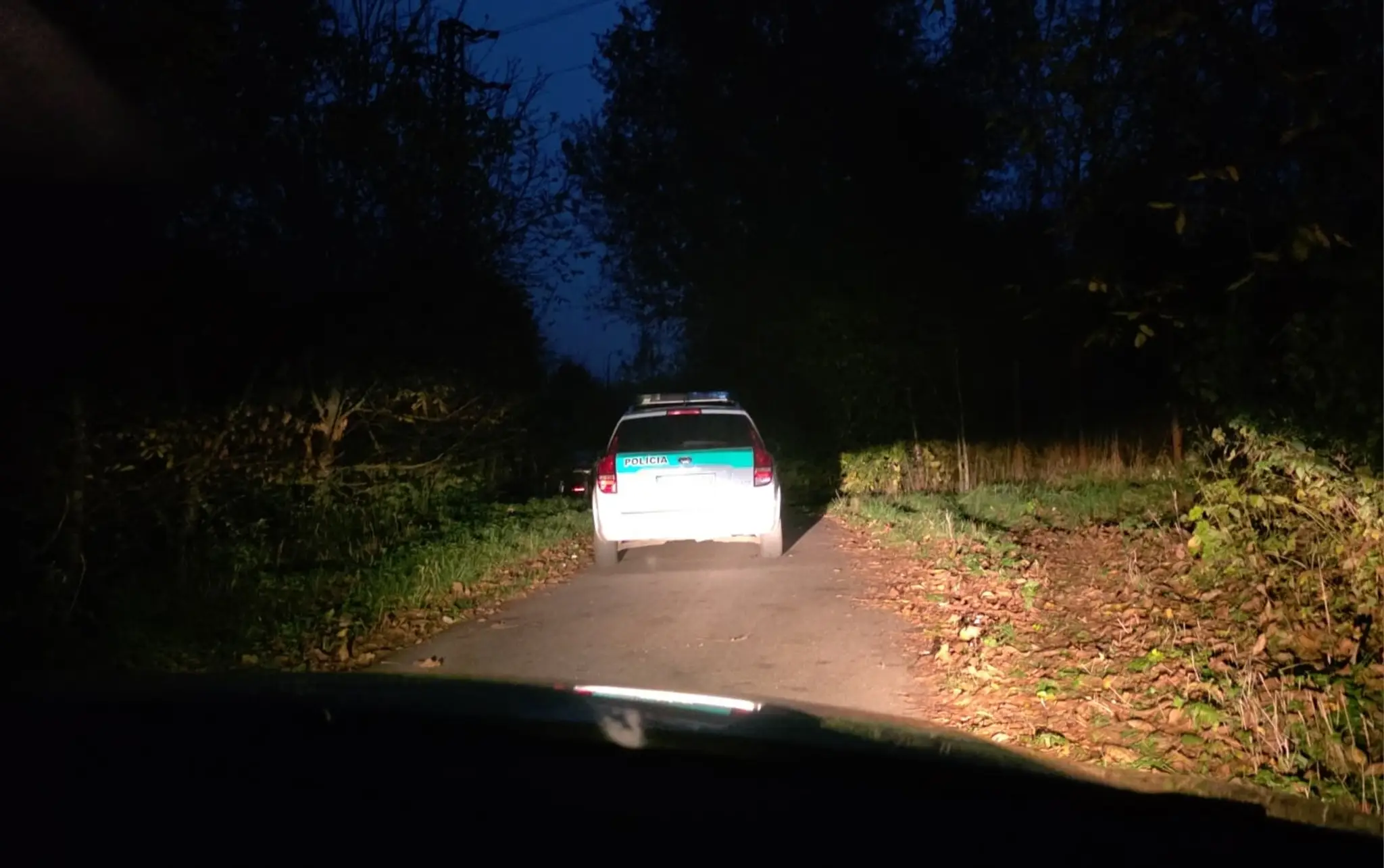 Polícia na mieste udalosti.